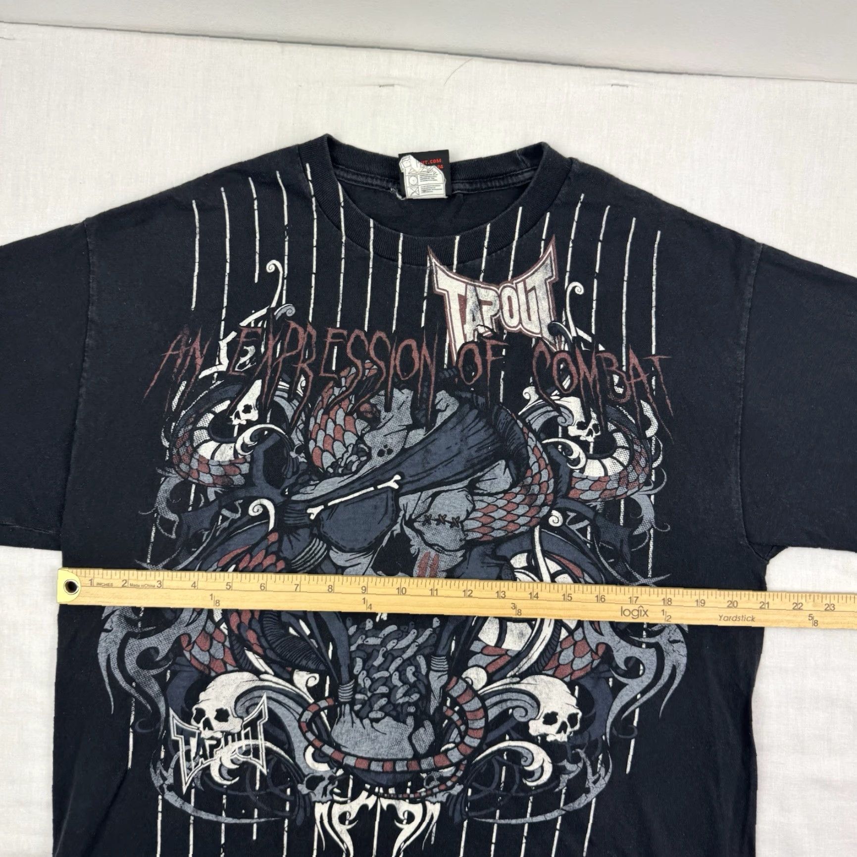 Tapout VINTAGE Tapout T Shirt Adult Large All Over Print Grunge Hipster MMA Combat Skulls Shirt Mens Black Cotton Dry? Size US L / EU 52-54 / 3 - 7 Thumbnail