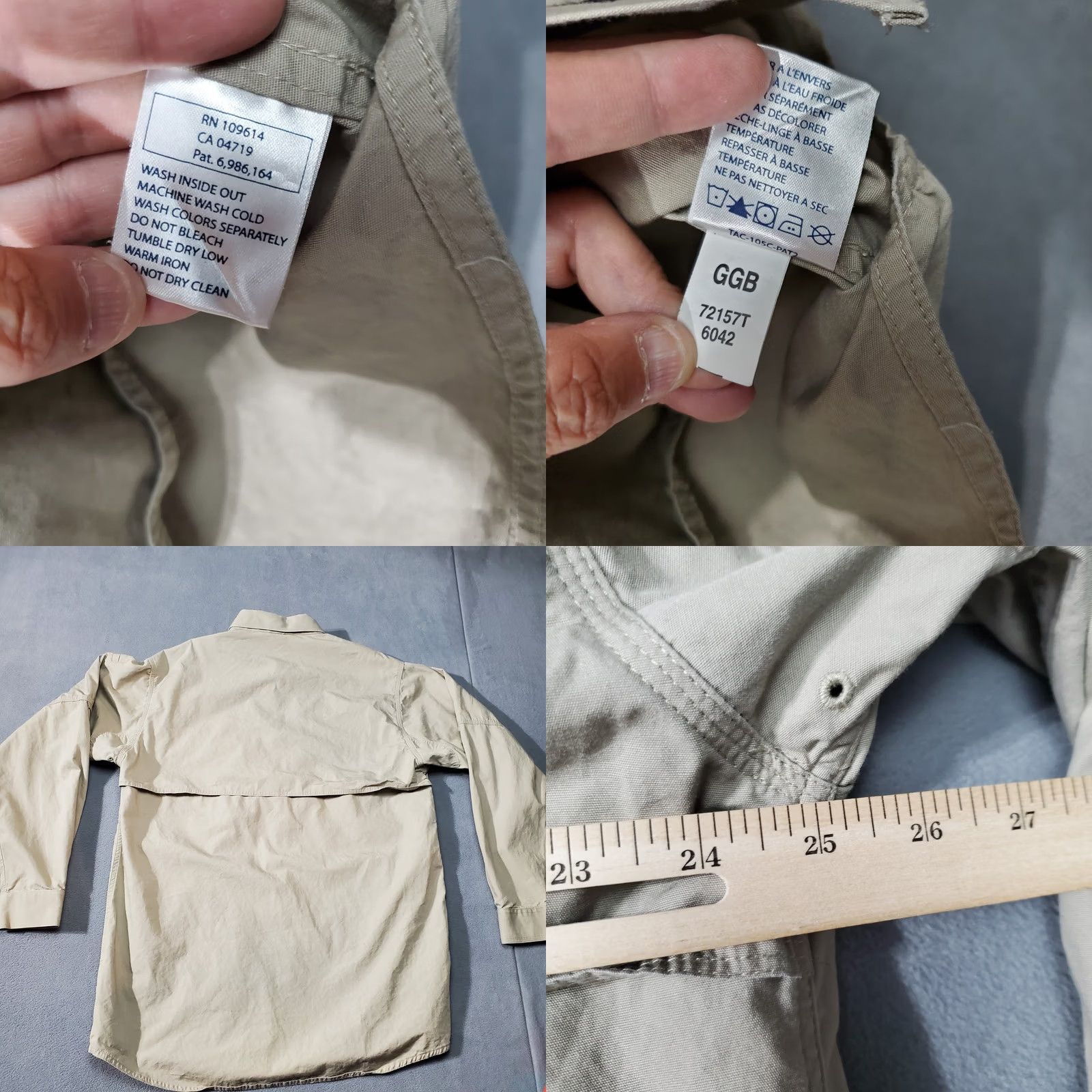 Vintage 5.11 Tactical Shirt Mens Large Beige Khaki Cargo Concealed Stash Pockets Utility Button-Up Long Sleeve Size US L / EU 52-54 / 3 - 9 Thumbnail