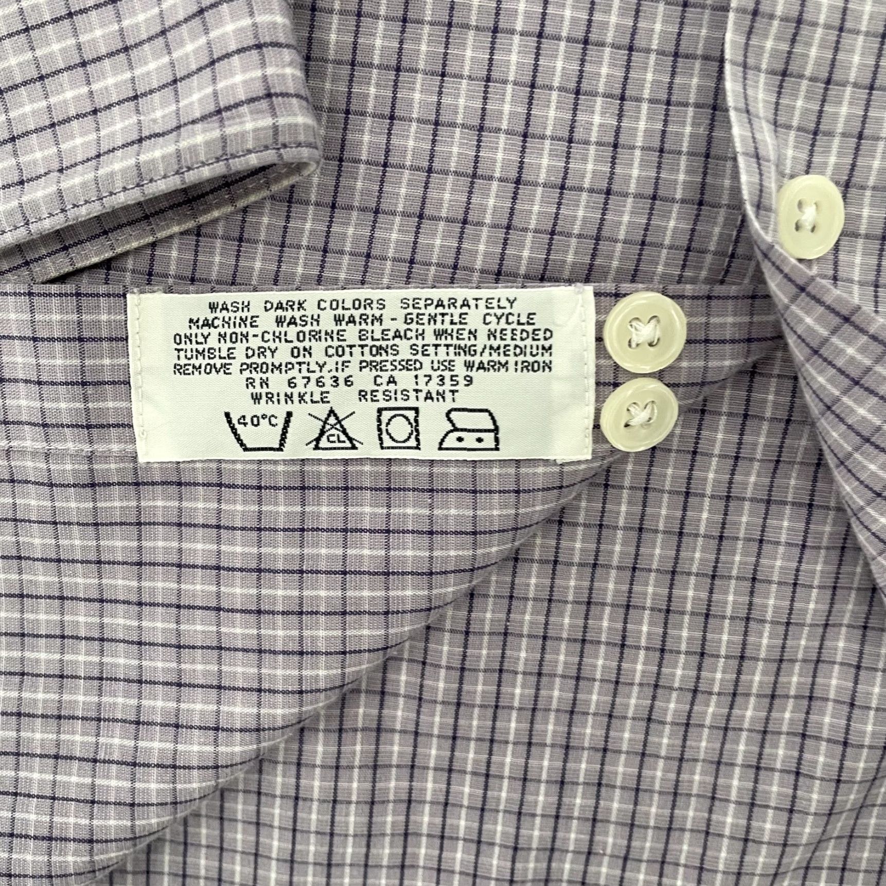 Yves Saint Laurent YSL Saint Laurent Shirt Adult XL Purple Button-Up Long Sleeve Mens French Cuff Casual Formal Business Check Blue Size US XL / EU 56 / 4 - 7 Thumbnail