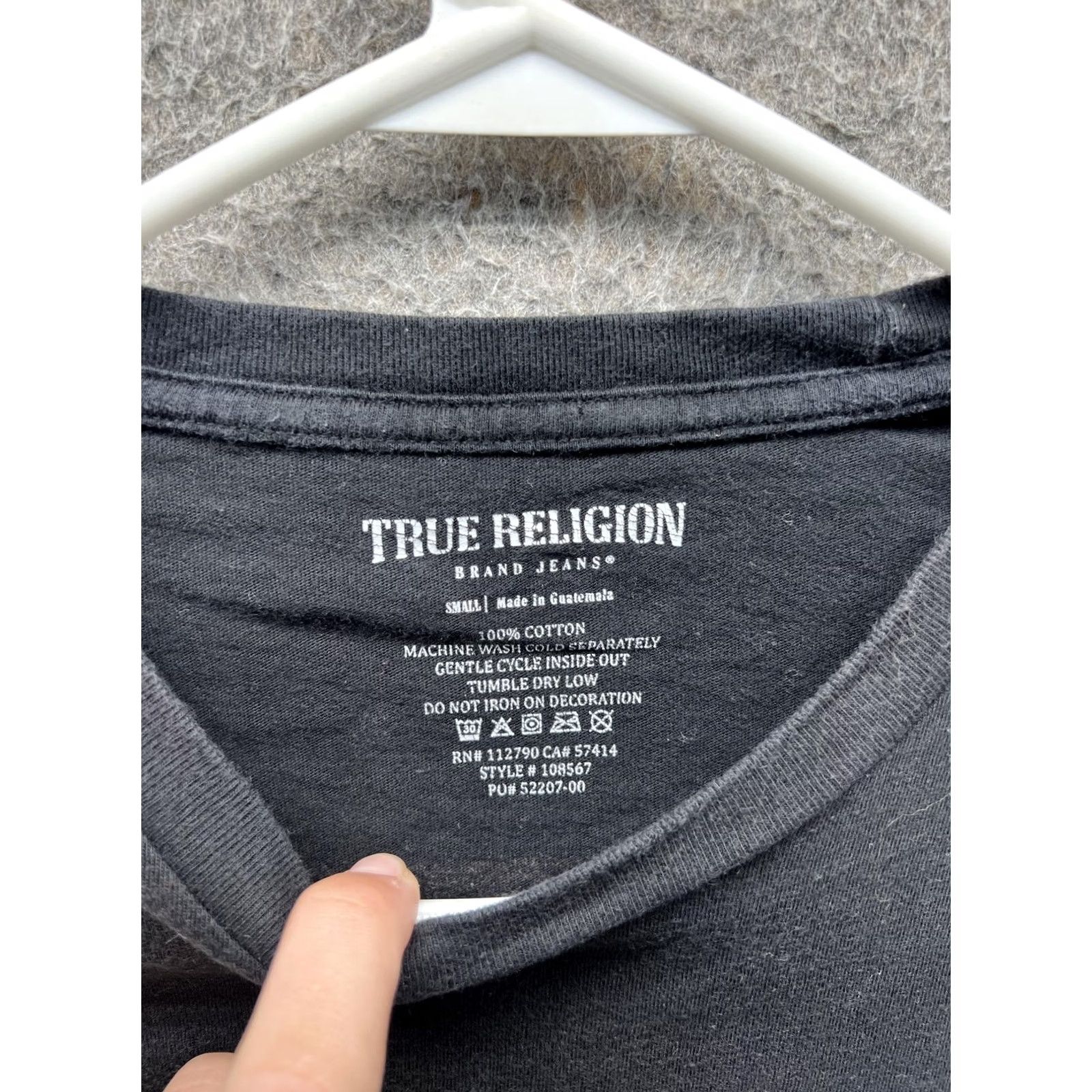 True Religion True Religion Shirt Mens Small Black Horseshoe Logo Crewneck Tee Tagless Casual Size US S / EU 44-46 / 1 - 5 Thumbnail