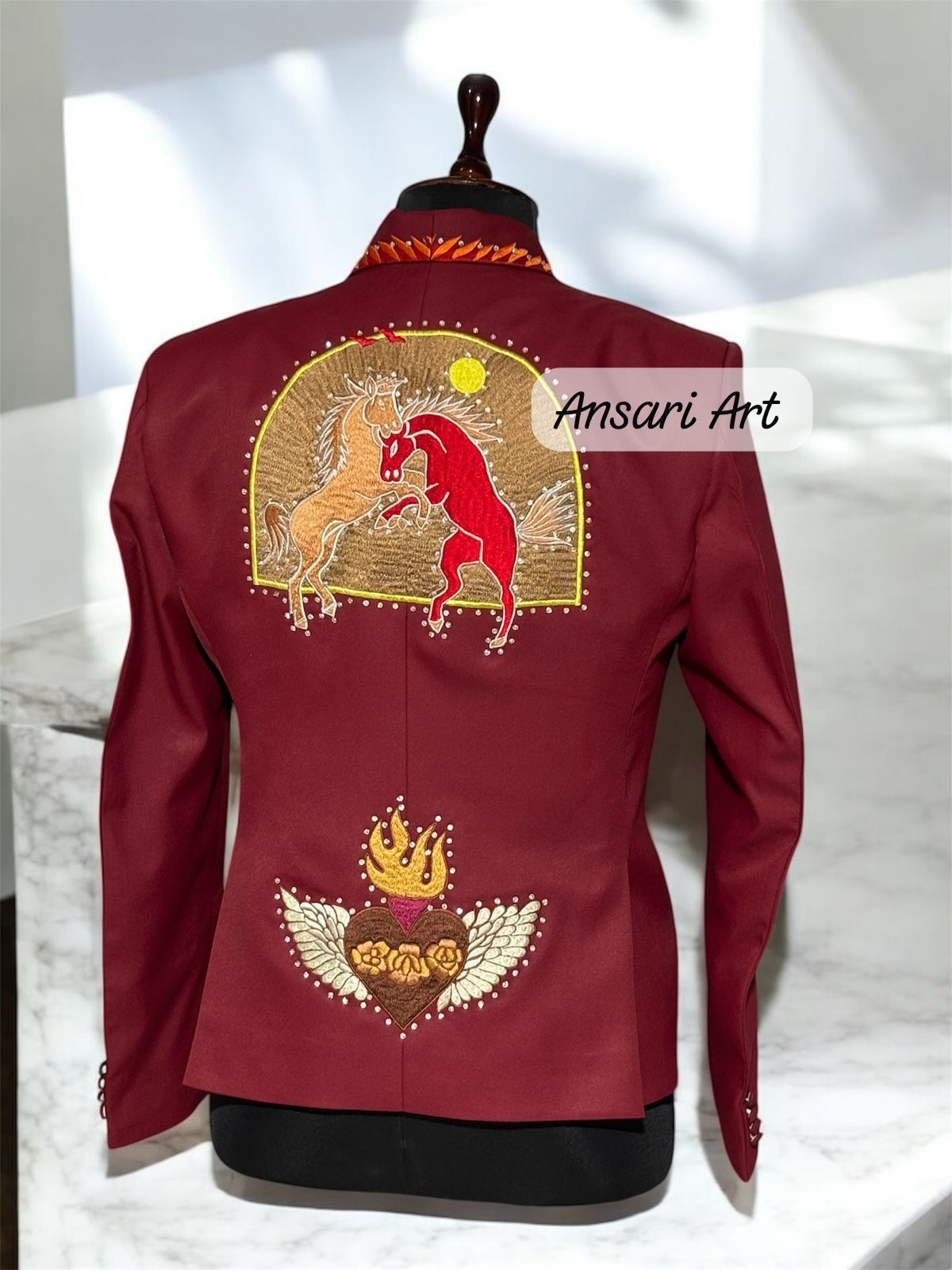 Other Men 2PC Customized floral embroidery cocktail prom outfit Size 42L - 5 Thumbnail
