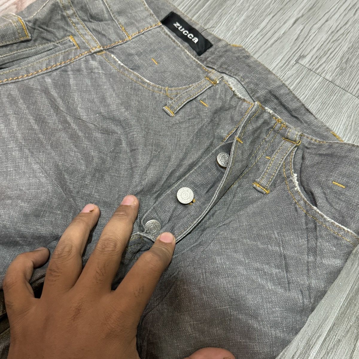 CABANE de ZUCCa Cabanne De Zucca Denim Big Pocket Pants Size US 31 - 8 Thumbnail