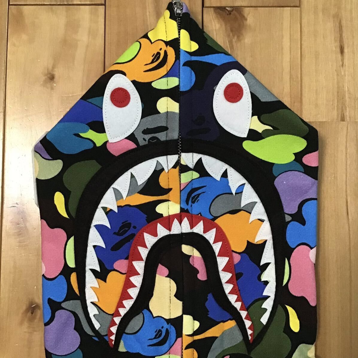 Bape BAPE Multi camo shark full zip hoodie a bathing ape Size US M / EU 48-50 / 2 - 3 Thumbnail