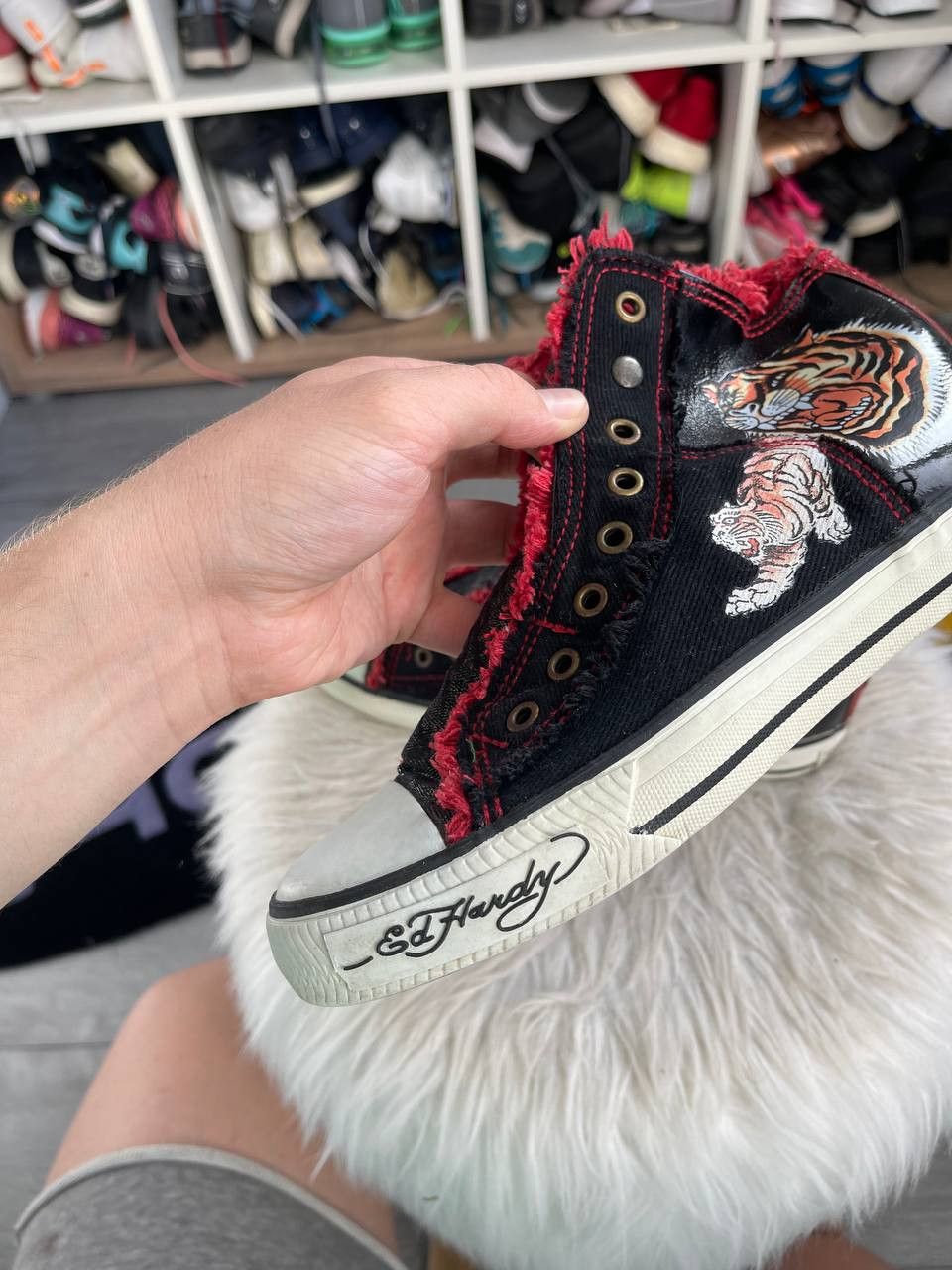 Christian Audigier × Ed Hardy × Vintage Mens Vintage Ed Hardy sneakers shoes tiger dragon y2k rare Size US 8 / EU 41 - 8 Thumbnail