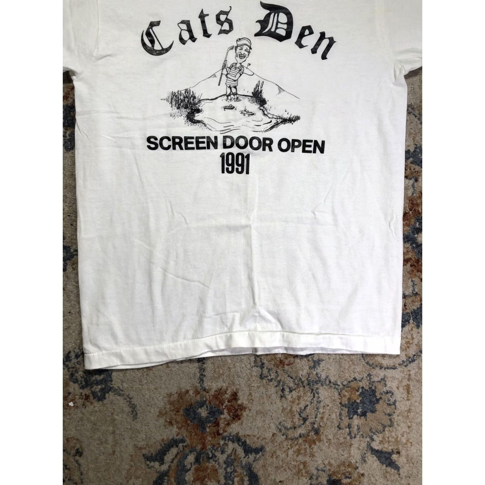 Vintage VINTAGE Screen Stars Best Cats Den Shirt Mens L White 1991 Graphic Tee USA 90s Shirt Mens L White Cats Den Screen Print Size US L / EU 52-54 / 3 - 5 Thumbnail