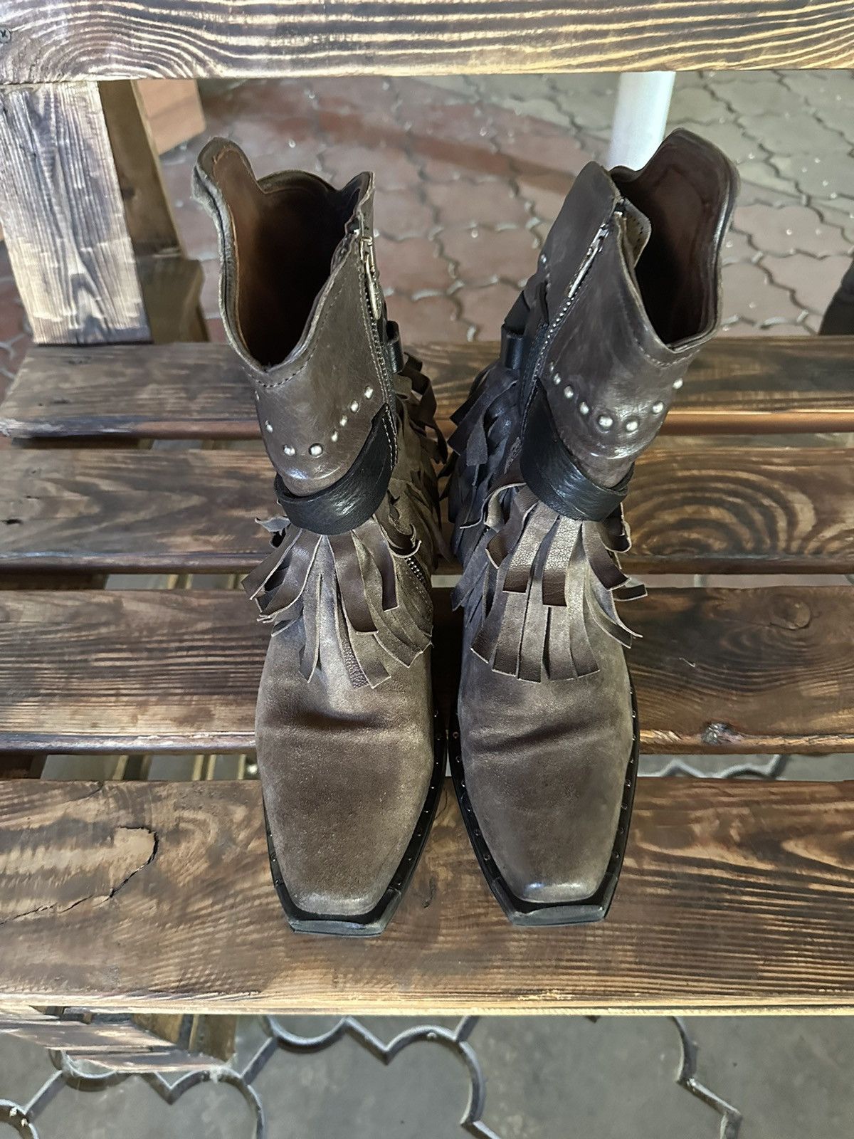 A.S.98 A.S.98 Vintage Avant Garde Leather Ankle Boots Western Japan Size US 7 / EU 40 - 6 Thumbnail