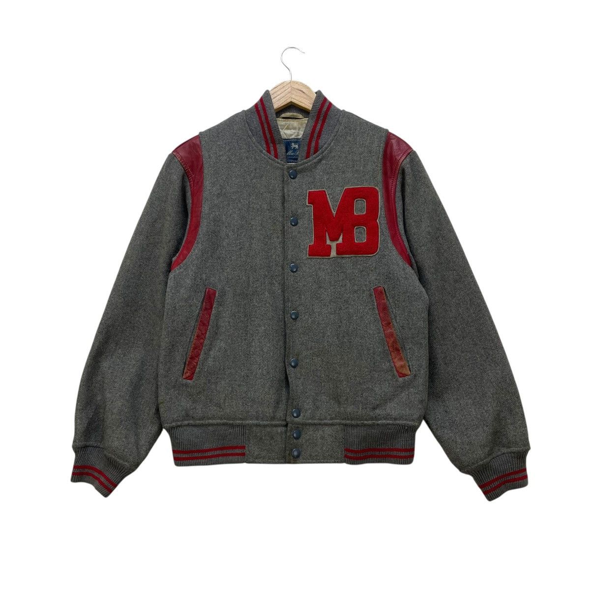 Macbeth 💥Vintage Mac Beth Big Logo Patch Varsity Jacket Size US M / EU 48-50 / 2 - 1 Thumbnail