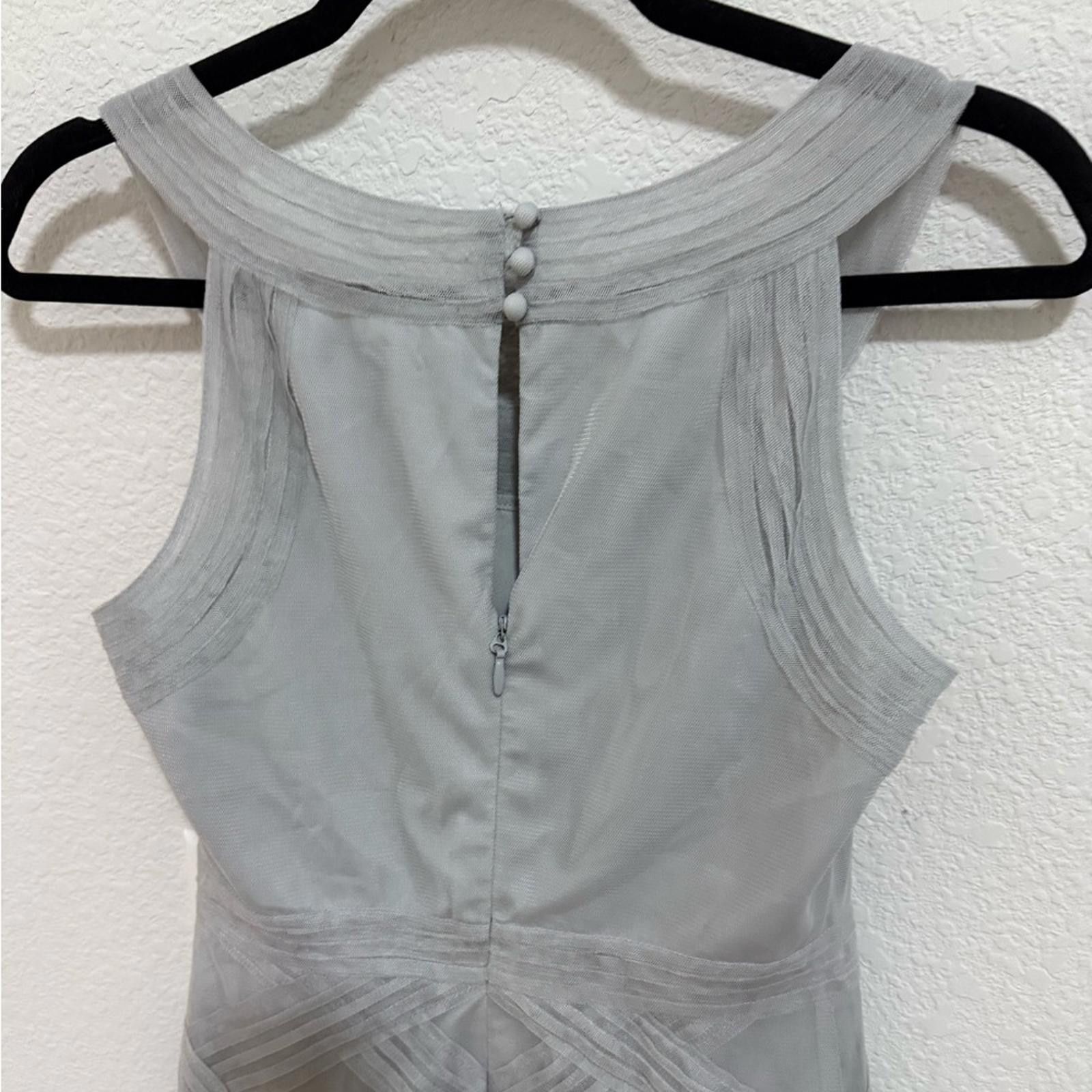 Bcbgmaxazria BCBGMaxAzria Annie Pearl Gray Lace Tulle Ruffle Mini Dress 0 Size XS / US 0-2 / IT 36-38 - 10 Thumbnail