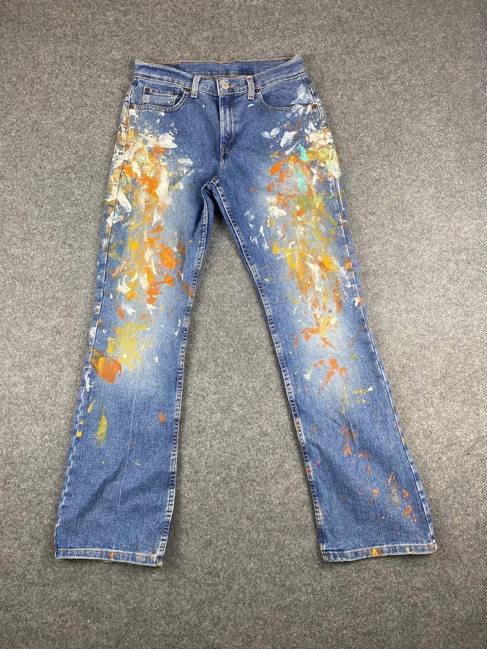 Levi's vintage levis 515 paint splatter bootcut denim nice design Size US 30 / EU 46 - 7 Thumbnail