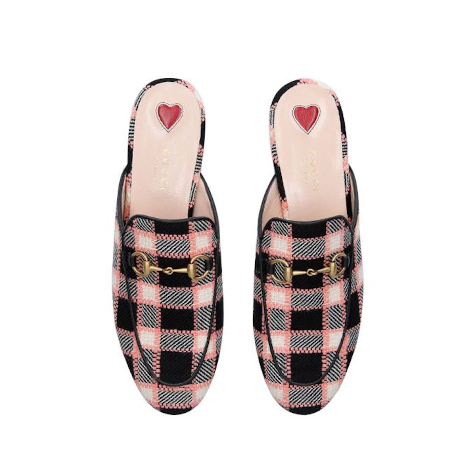 Gucci Gucci Princetown Black Pink Fancy Tweed Loafer Size US 7.5 / IT 37.5 - 5 Thumbnail