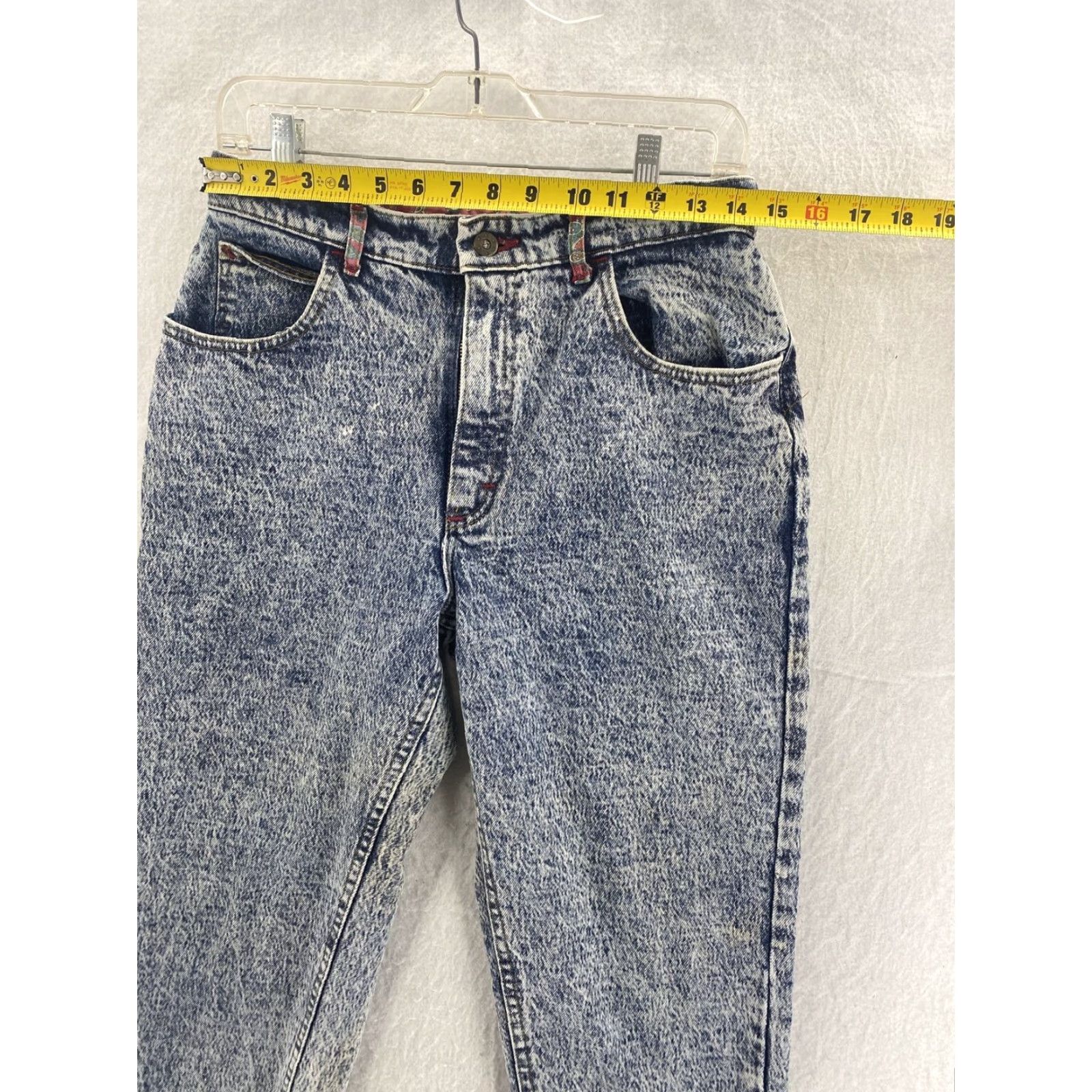 Lee VINTAGE Lee Jeans Womens 13 M High Rise Acid Wash Mom Jeans 80s Blue Size 28" / US 6 / IT 42 - 3 Thumbnail