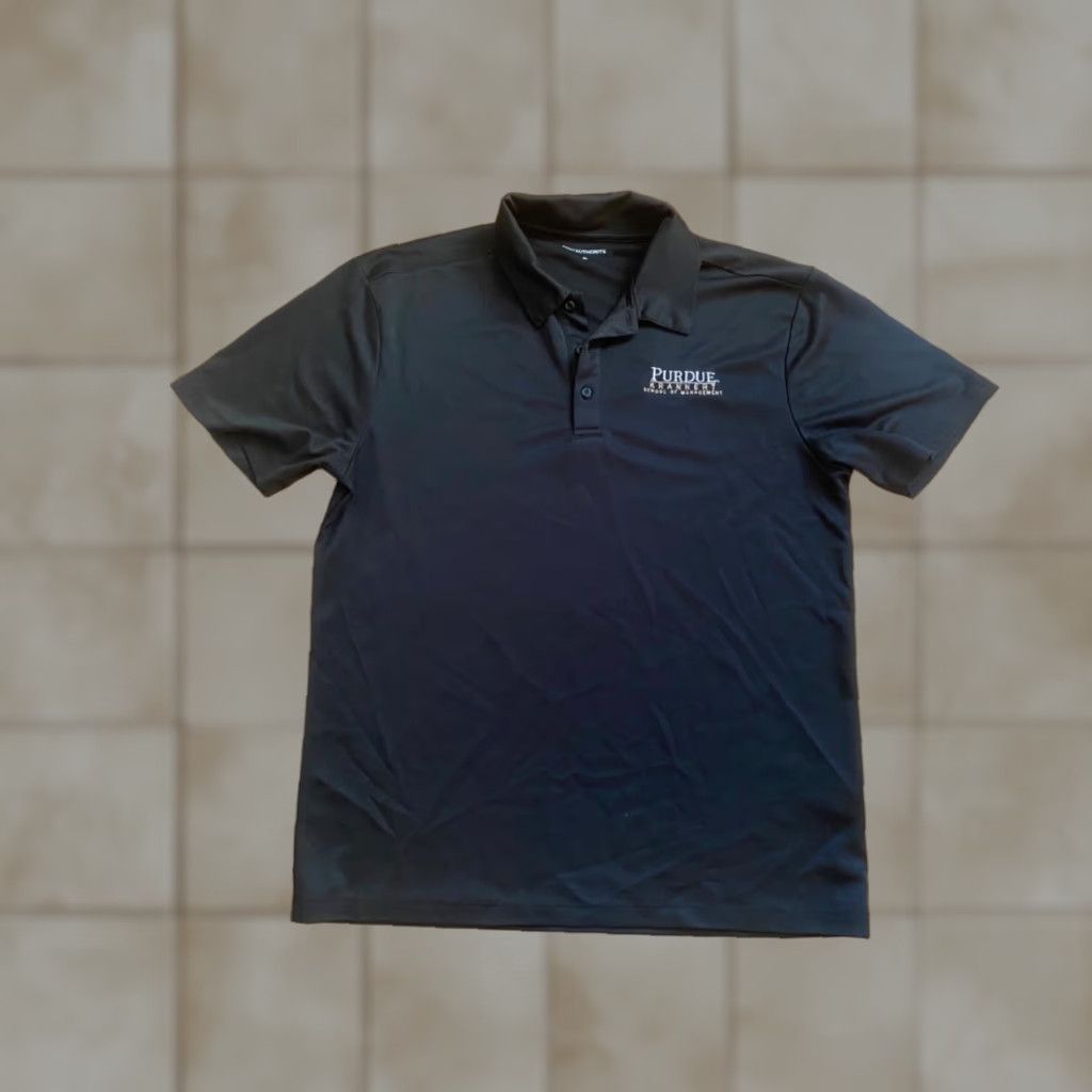 Vintage Polo Shirt Black Mens L Purdue University KRANNERT Gildan Ultra Cotton University Graphic Print Short Sleeve VINTAGE: No User-Generated? No Size US L / EU 52-54 / 3 - 1 Thumbnail