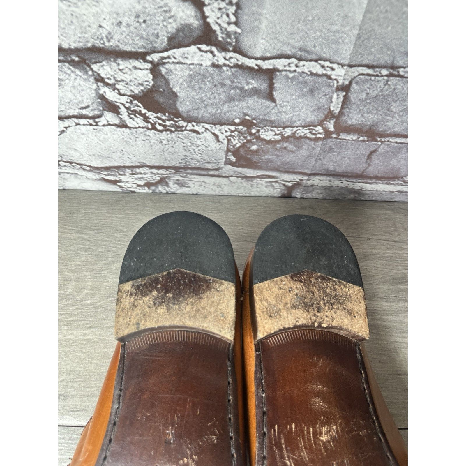 Hanover Hanover Brown Leather Kiltie Tassel VTG Loafers Dress Shoes Size US 10.5 / EU 43-44 - 8 Thumbnail