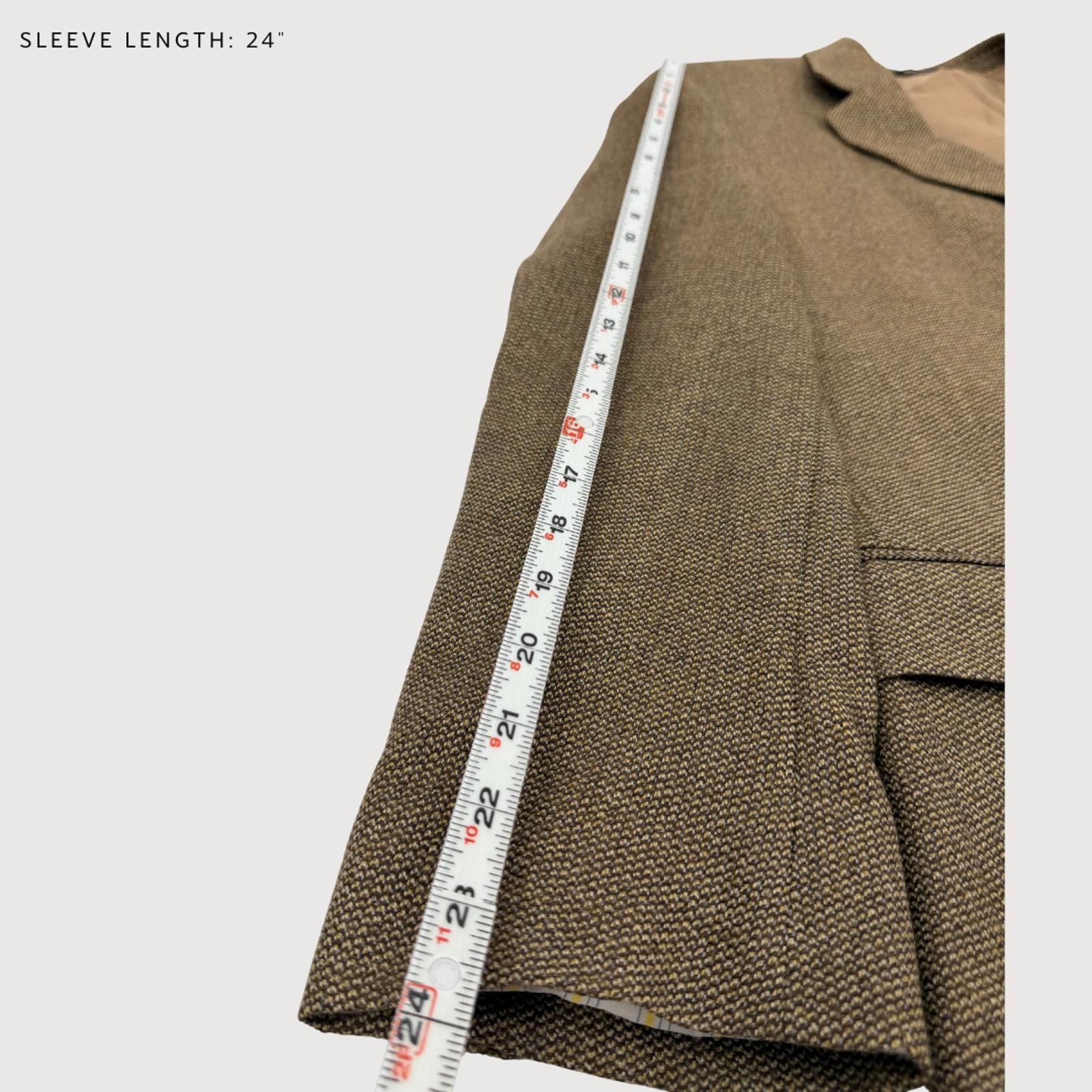 Michael Kors Michael Kors Tweed Sport Coat Lambswool Brown 44R Size 44R - 9 Thumbnail