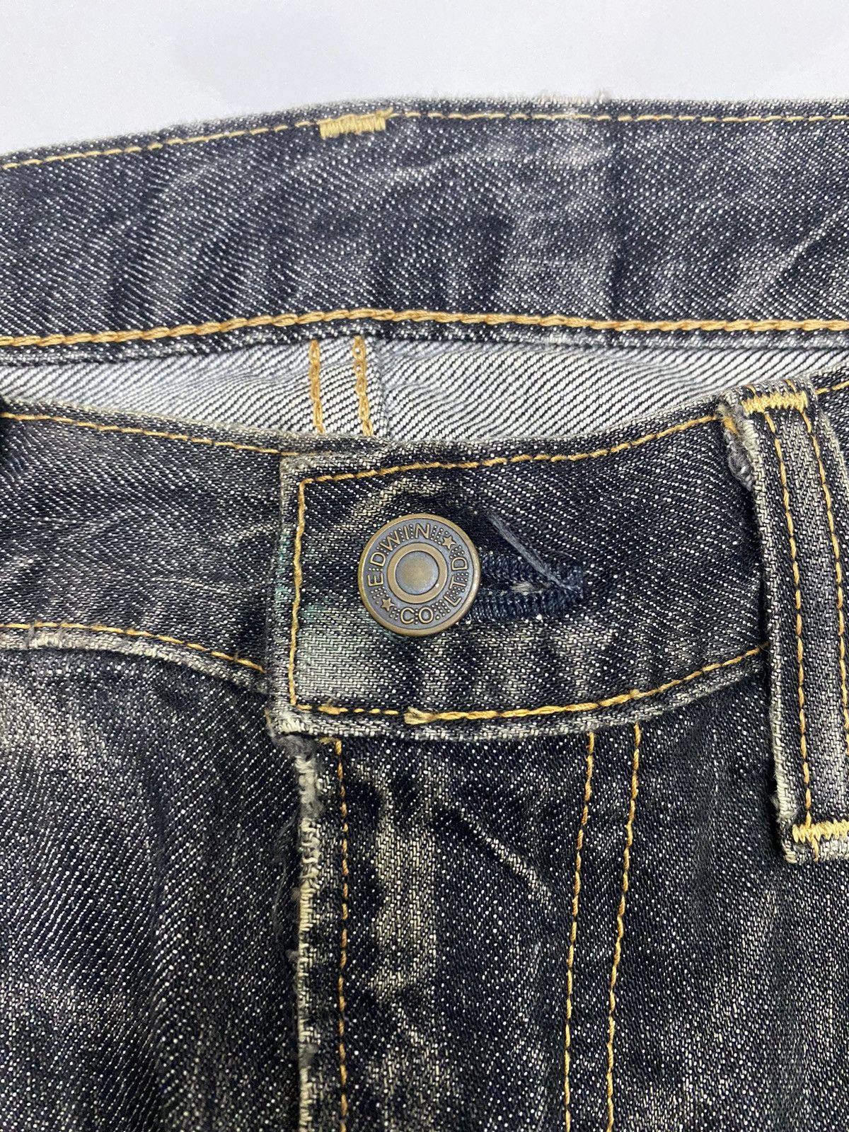 Edwin × Japanese Brand × Undercover DISTRESSED DENIM EDWIN JAPAN UNDERCOVER STYLE DESIGN JEANS Size US 30 / EU 46 - 10 Thumbnail