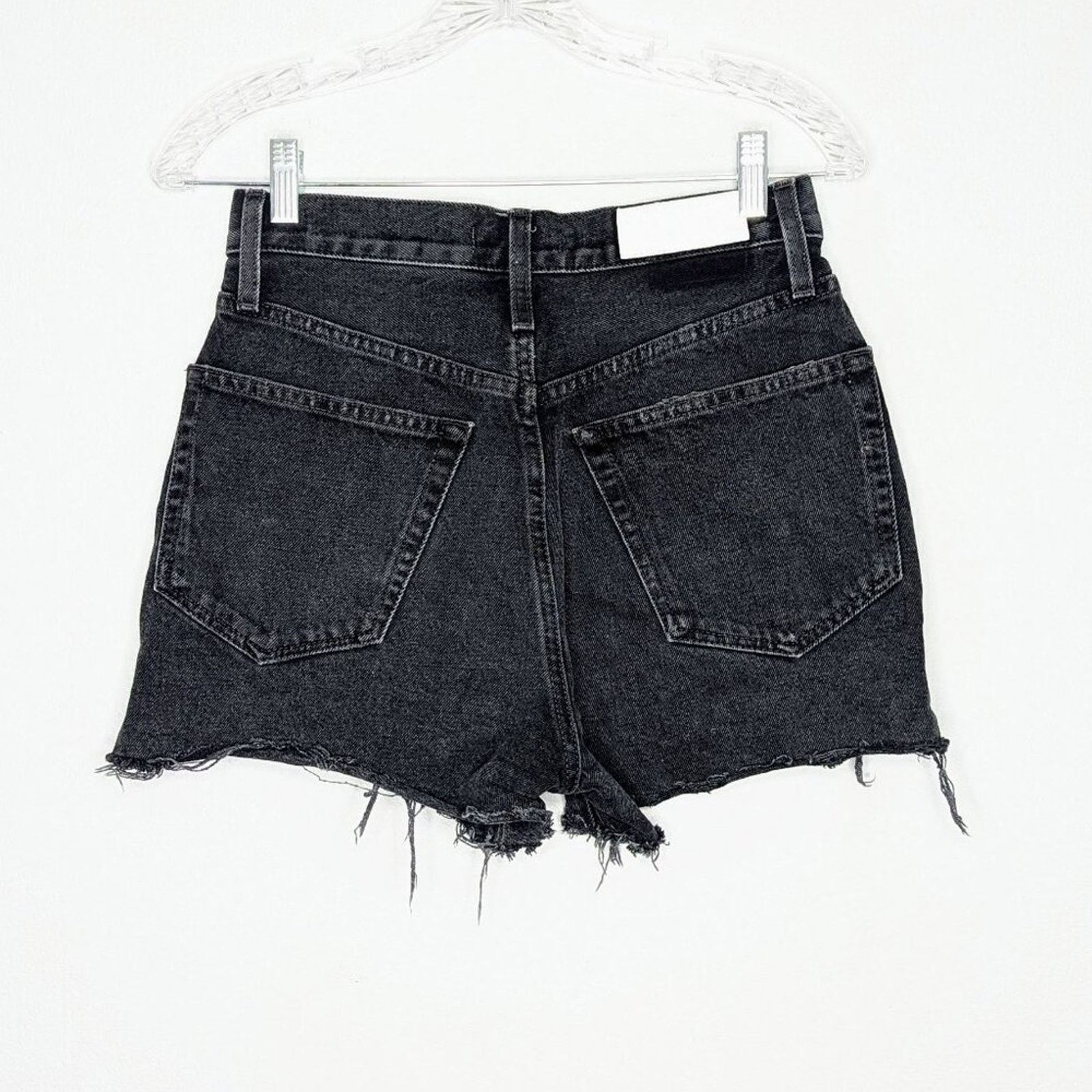 RE/DONE RE/DONE 50s Cut-Off Denim Shorts Black Distressed Frayed Hem Size 26" / US 2 / IT 38 - 2 Thumbnail