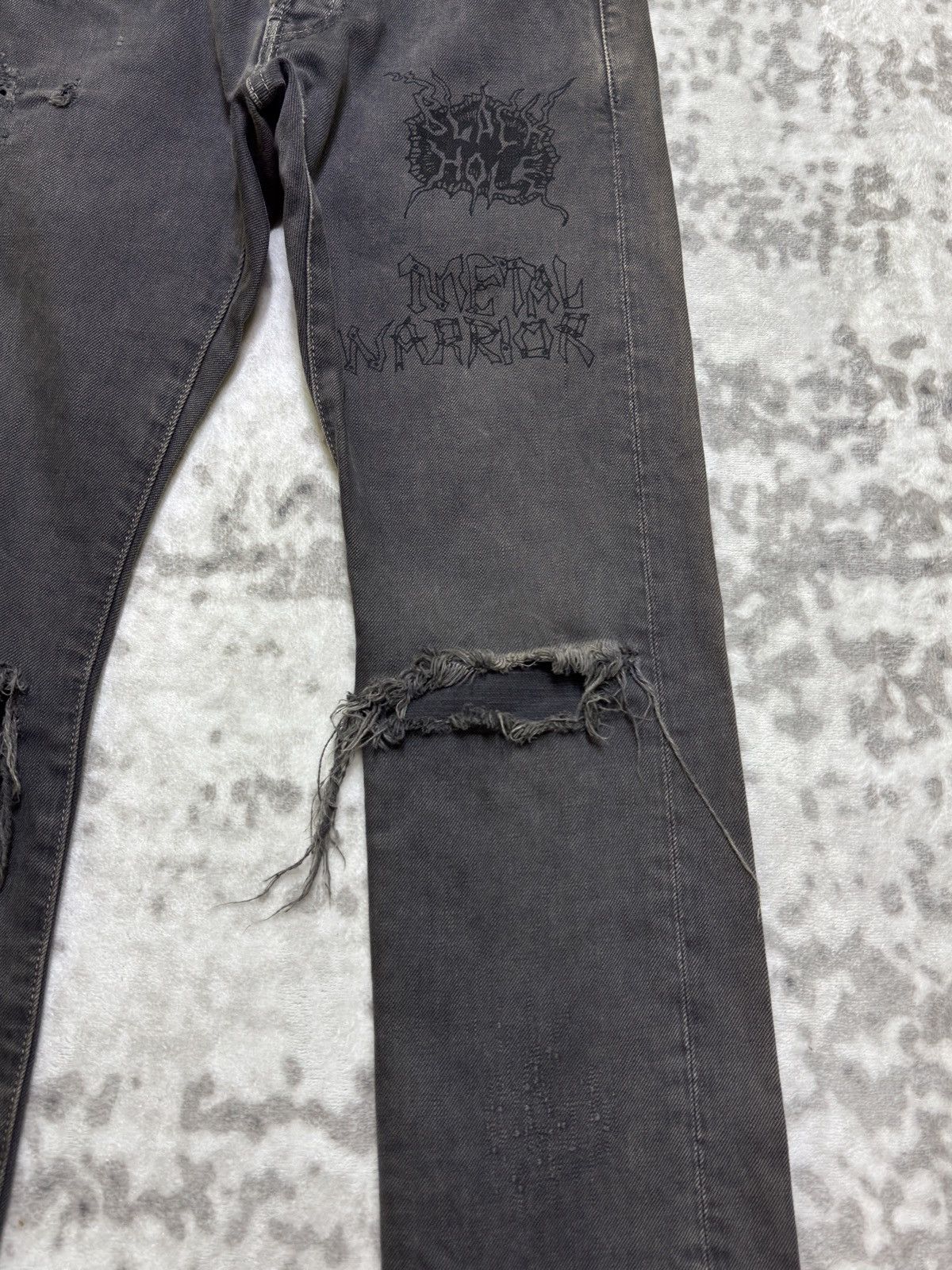 Hysteric Glamour Hysteric Glamour Metal Warrior Printed Distressed Ripped Size US 28 / EU 44 - 7 Thumbnail