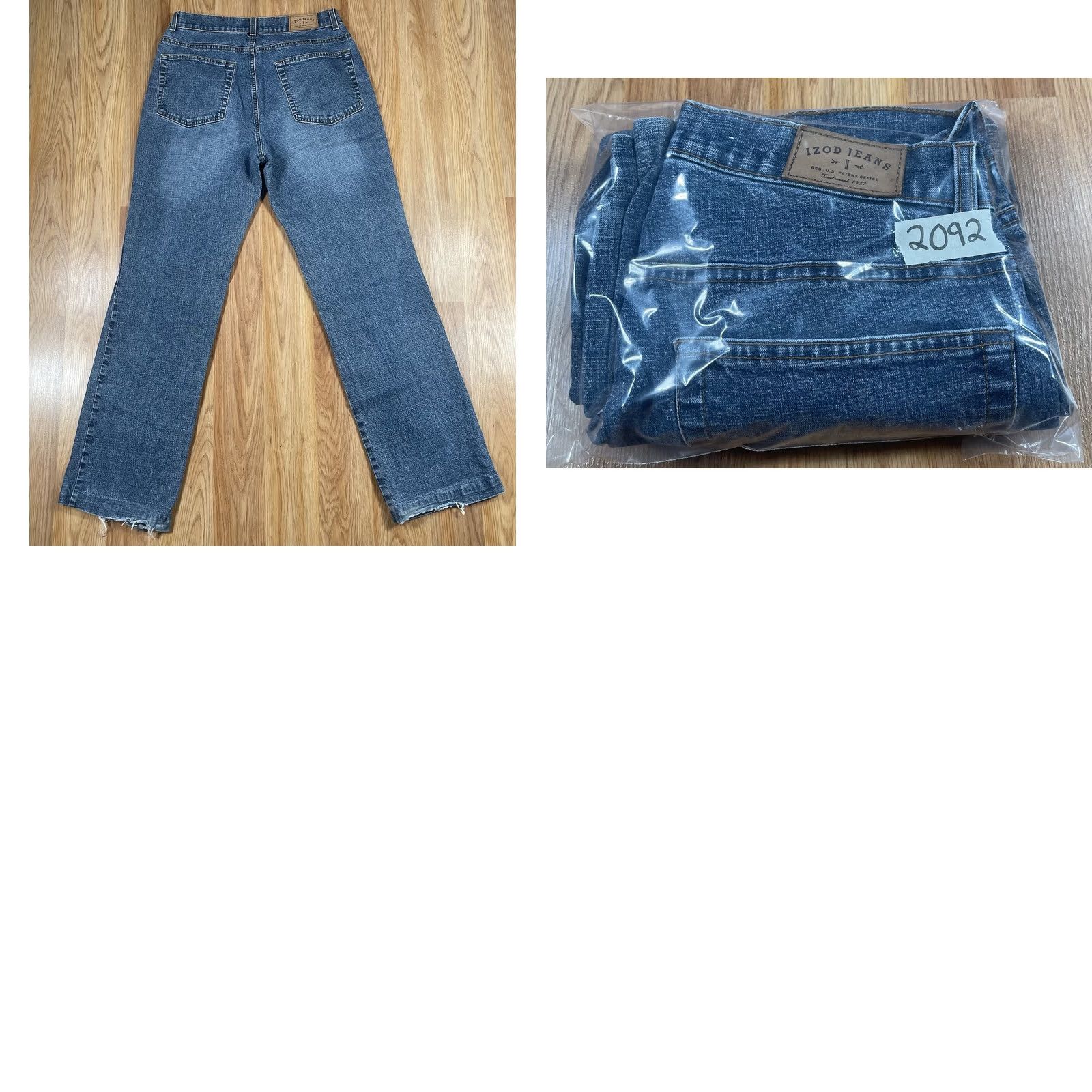Izod IZOD Jeans Womens 8 Straight Leg High Rise Blue Denim Cotton Spandex Size 30" / US 8 / IT 44 - 10 Thumbnail