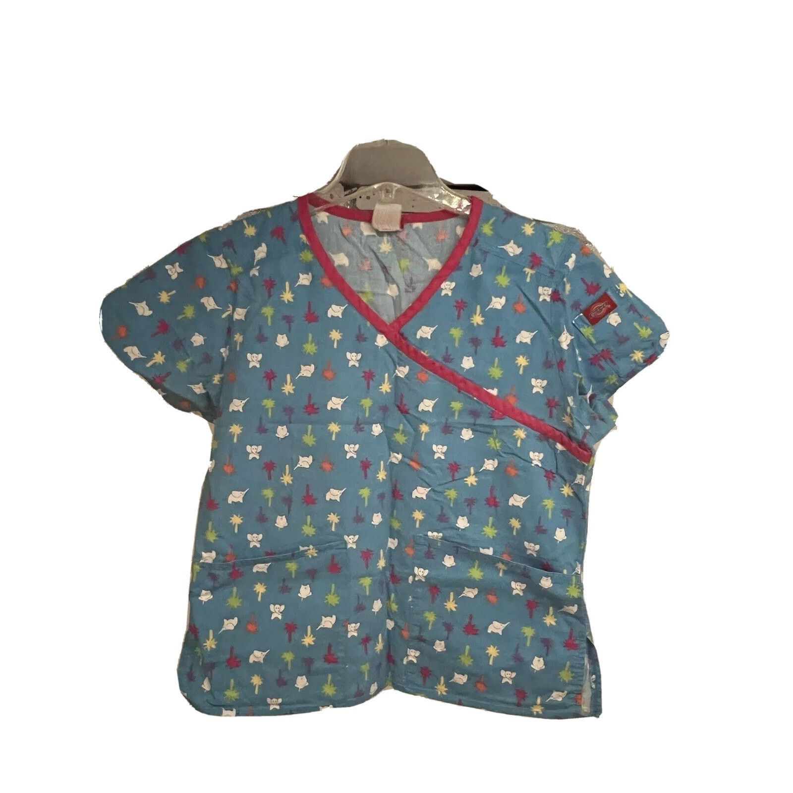 Dickies Lot 6 Uniform Medical Pullover Scrub Tops Shirts XS Pockets Size XS / US 0-2 / IT 36-38 - 3 Thumbnail