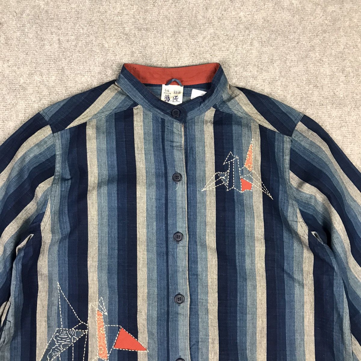 Indigo × Japanese Brand JAPAN INDIGO STRIPE DESIGN BUTTON JACKET Size US M / EU 48-50 / 2 - 2 Thumbnail