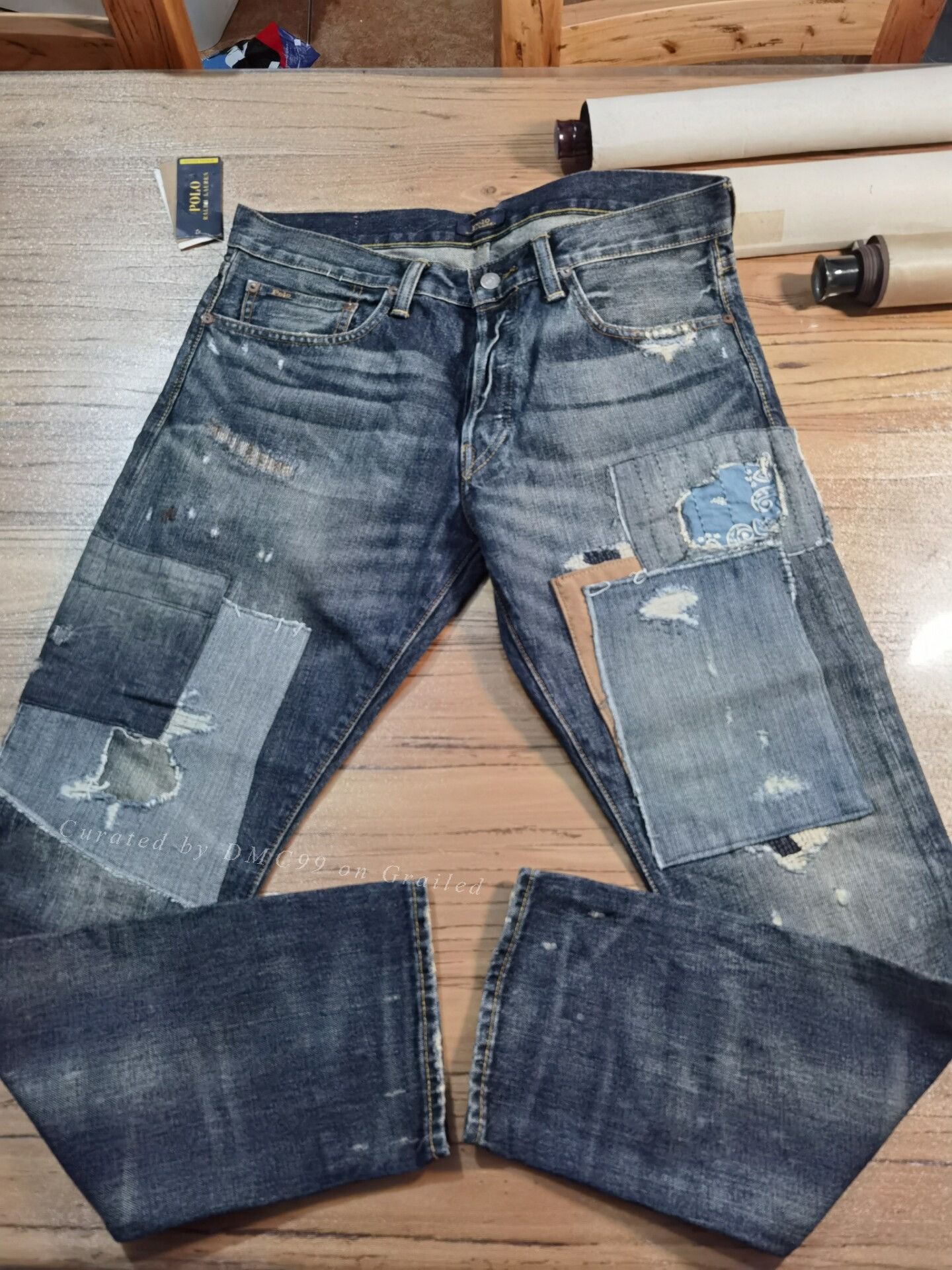 RRL Ralph Lauren RRL Ralph Lauren Extreme Distressed Paint Jeans Size US 30 / EU 46 - 1 Thumbnail