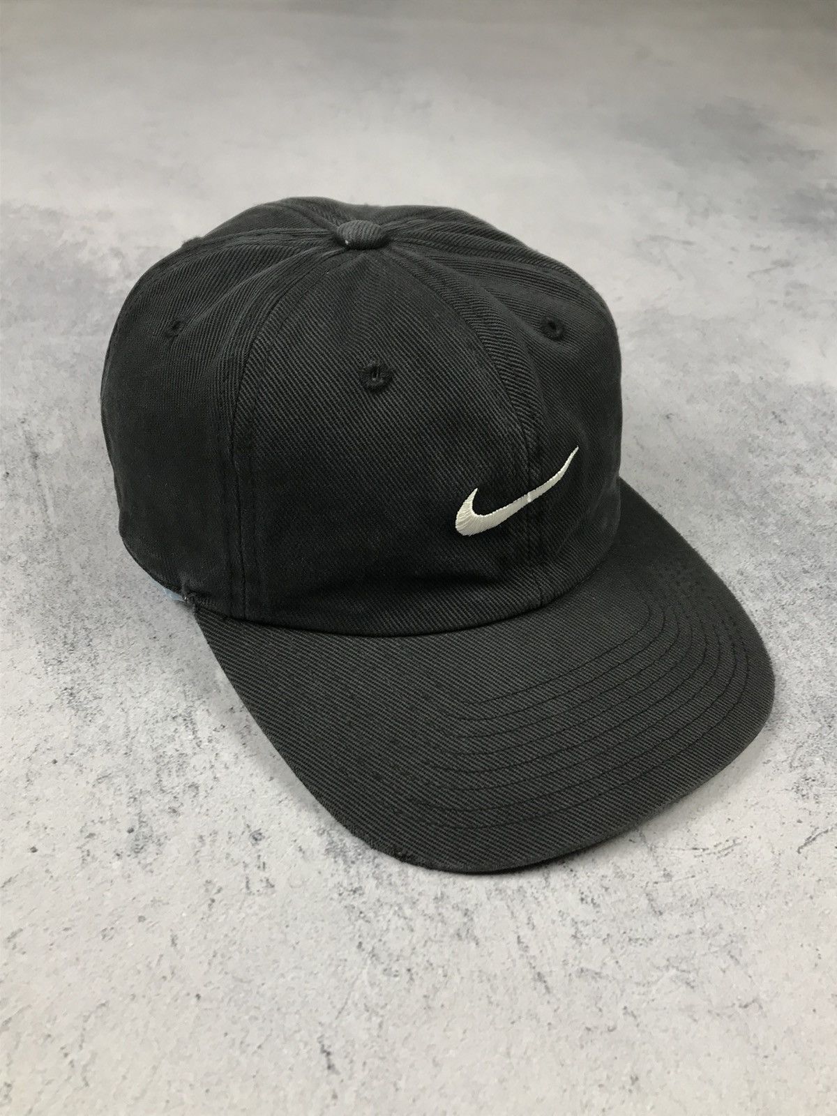 Nike × Vintage Vintage Nike Center Logo Swoosh Cap Hat Adjustable Drill Size ONE SIZE - 1 Thumbnail