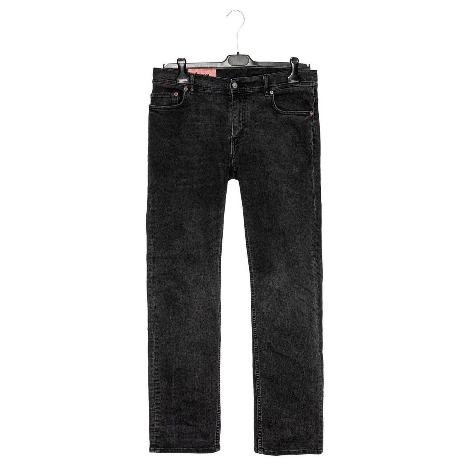 Acne Studios Bla Konst North Used Black Stonewash Pant Jeans