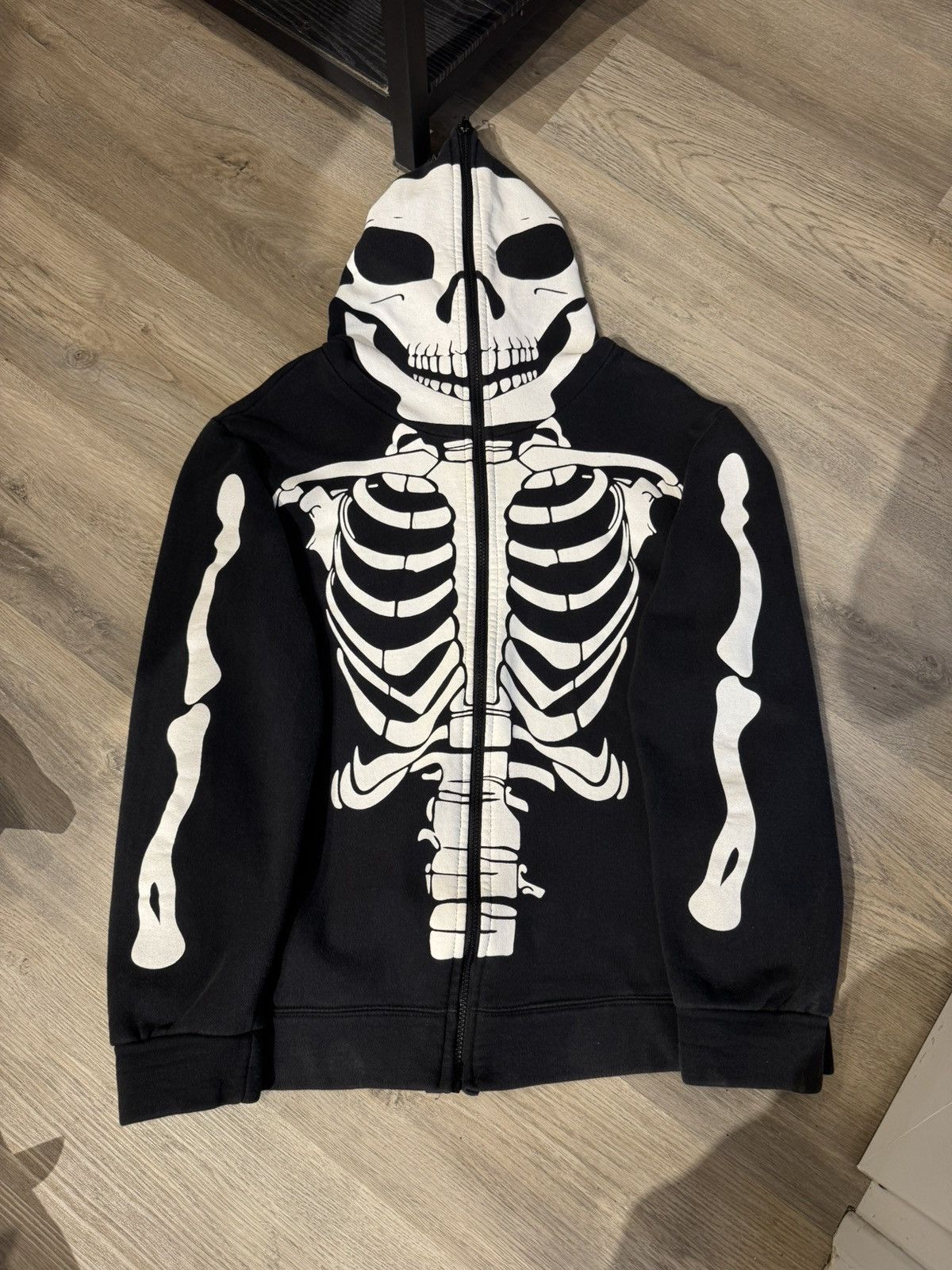 Japanese Brand × PPFM Skeleton Skull Mask Estilo Zip Hoodie | Grailed