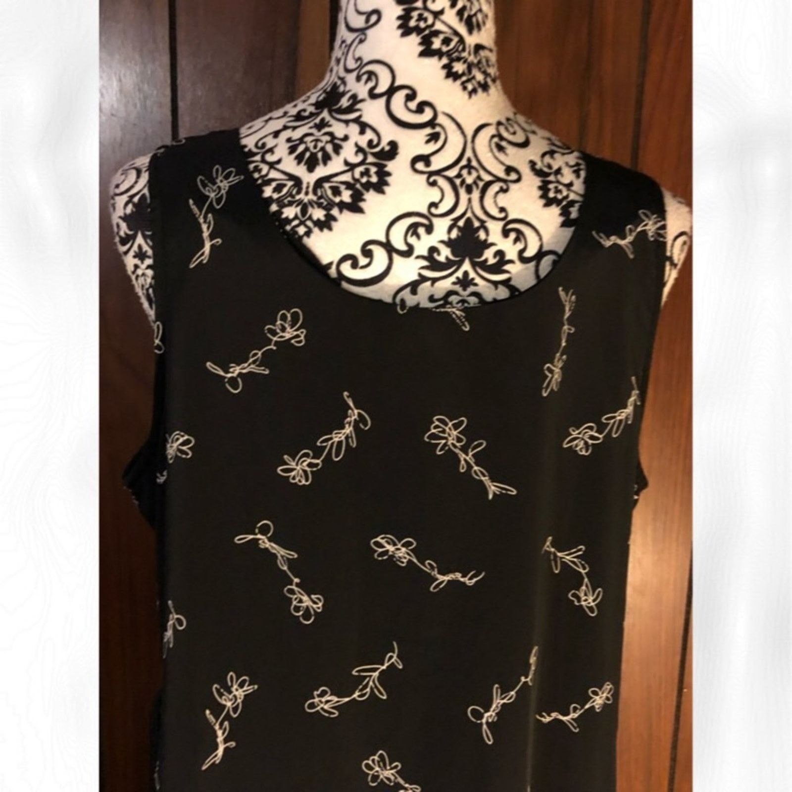 Worthington Worthington Floral Button Down Sleeveless Dress Size XL / US 12-14 / IT 48-50 - 7 Thumbnail