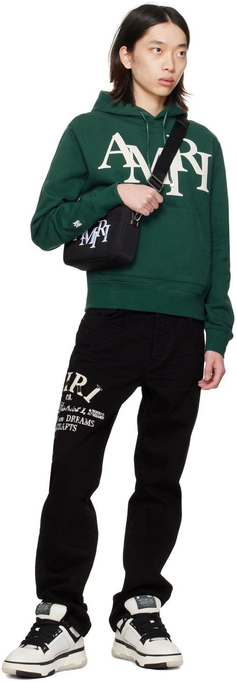 Amiri o1w1db10125 Staggered Hoodie in Green Size US L / EU 52-54 / 3 - 3 Thumbnail