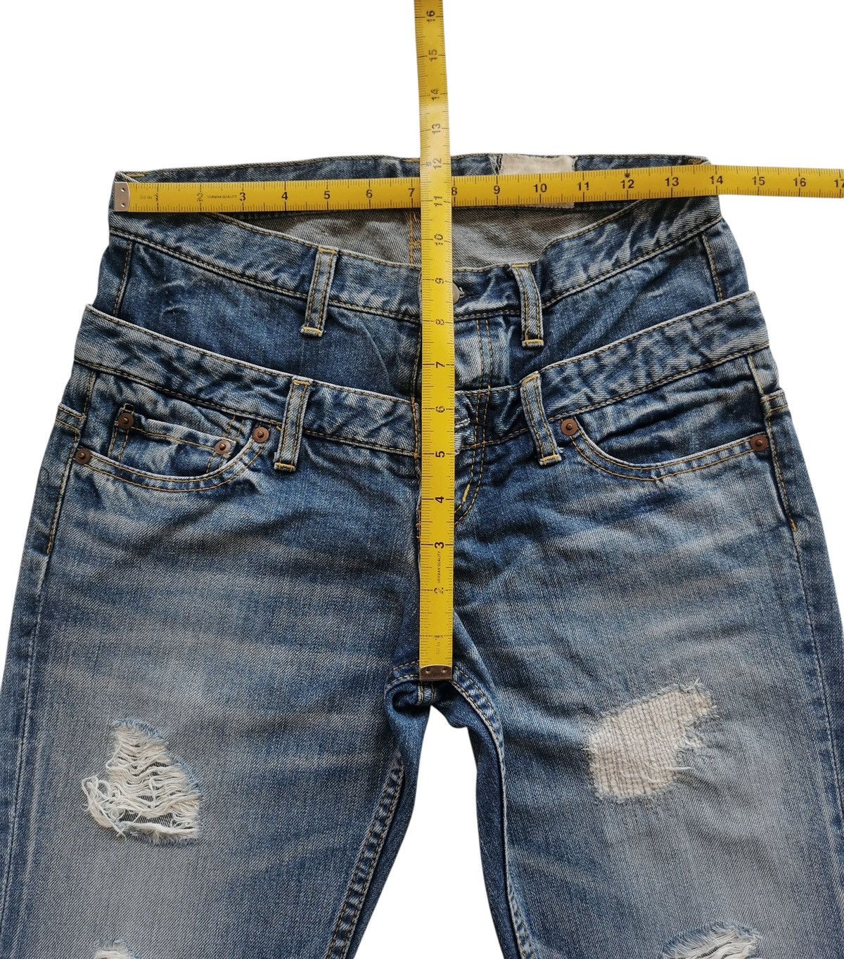 Japanese Brand Antgauge Double Waisted Distressed Jeans Style Kapital Size US 28 / EU 44 - 8 Thumbnail
