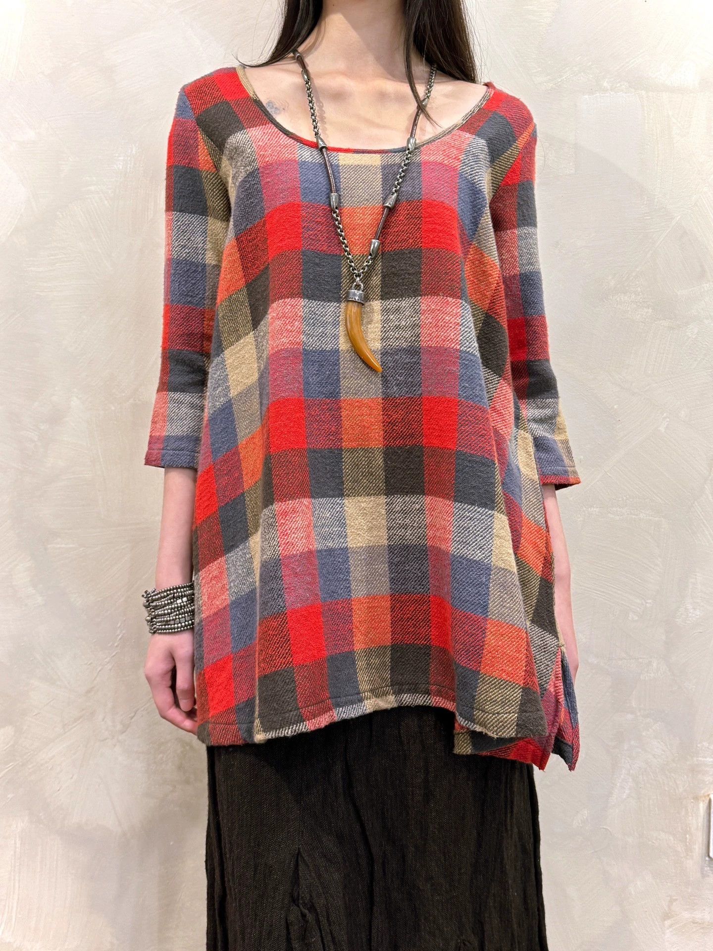 Kapital Kapital Wool Color Block Oversized 3/4 Crew Top Size S / US 4 / IT 40 - 4 Thumbnail