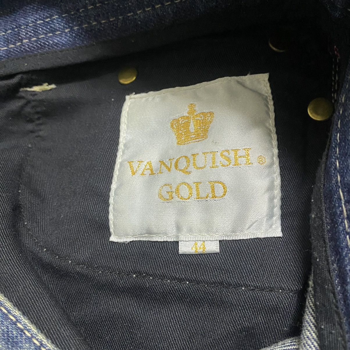 Vanquish Vanquish Gold Mudwash Denim Flare Jeans Size US 30 / EU 46 - 21 Thumbnail
