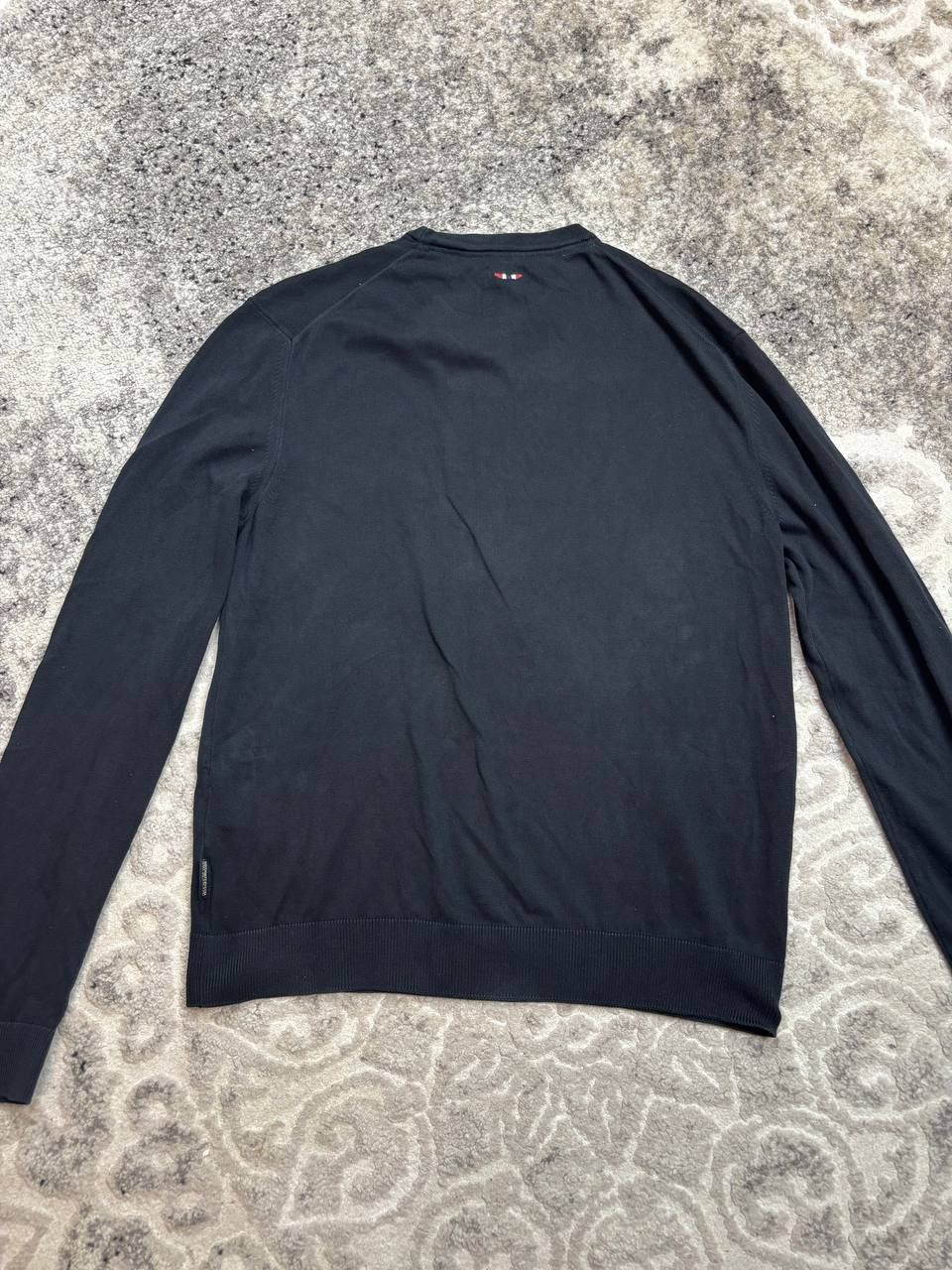 Napapijri Napapijri Black Cotton Knit Pullover Logo Patch L Size US L / EU 52-54 / 3 - 4 Thumbnail