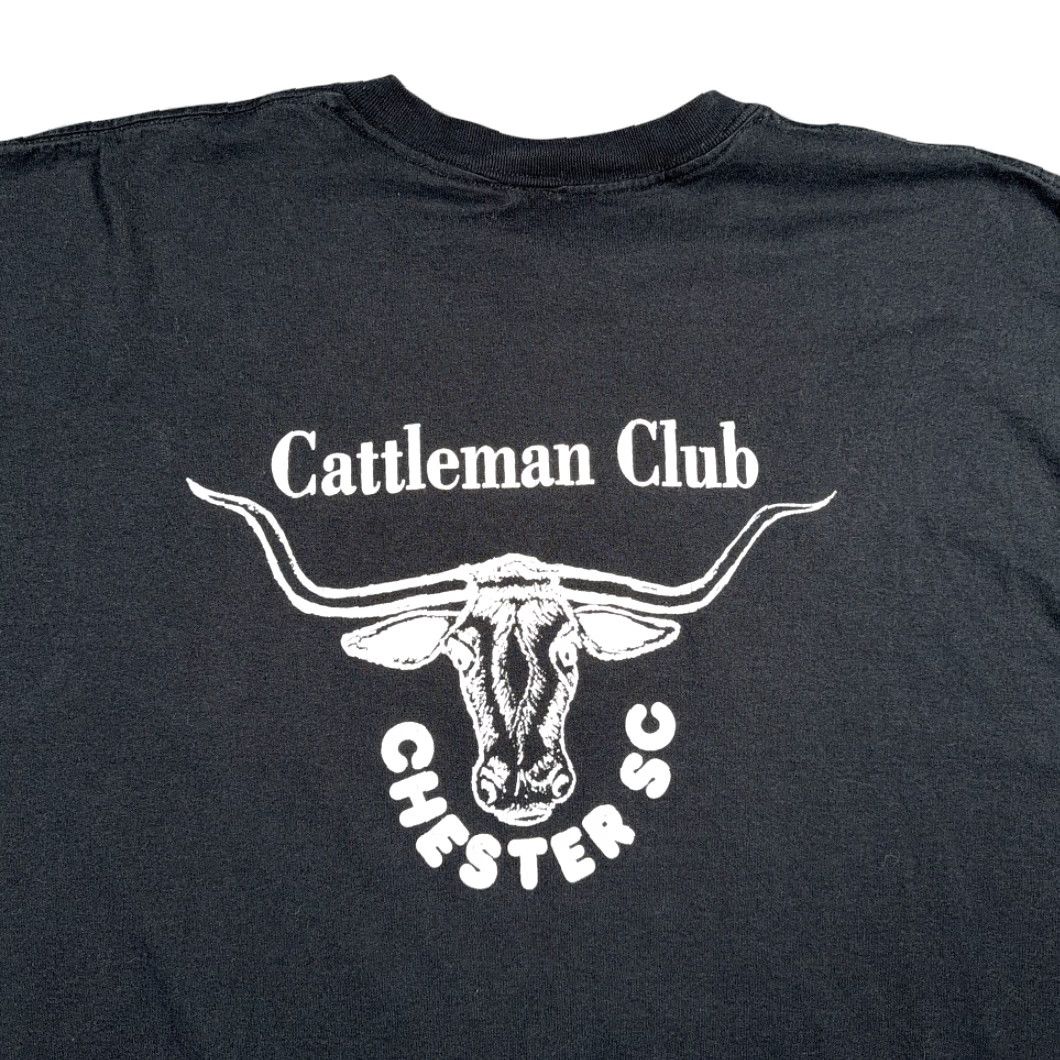 Fruit Of The Loom VINTAGE Fruit of the Loom Cattleman Club Shirt Adult XL Black Pocket 90s Texas Longhorn Mens Size US XL / EU 56 / 4 - 6 Thumbnail