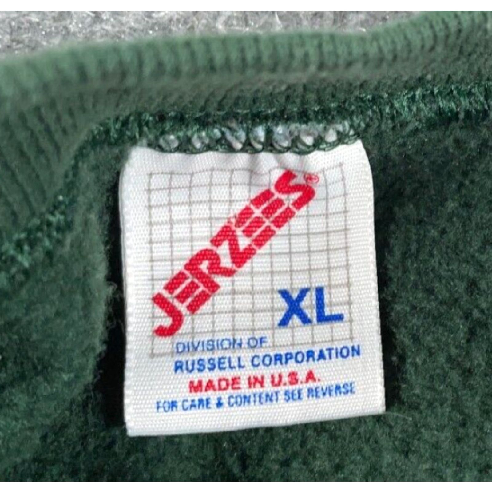 Jerzees VINTAGE Jerzees Sweatshirt Tree Santa Claus Patch Christmas Adult XL Green Fabric Womens Size XL / US 12-14 / IT 48-50 - 3 Thumbnail
