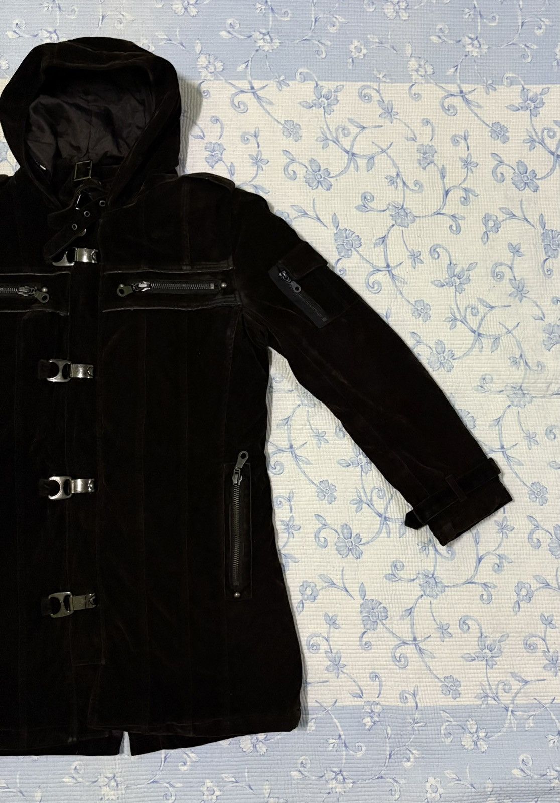 In The Attic In The Attic Velvet Parka Jacket Size US L / EU 52-54 / 3 - 3 Thumbnail