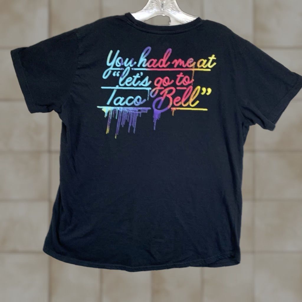 Bell VINTAGE Taco Bell Women's T-Shirt Cotton Blend Short Sleeve Crew Neck Large Black Food Funny Retro Casual Size L / US 10 / IT 46 - 1 Thumbnail