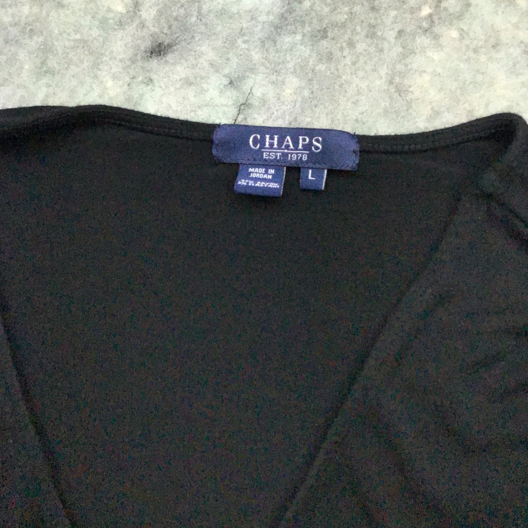 Chaps Chaps Shirt Womens Large Black Long Sleeve V-Neck Top Stretch - T-Shirt - Regular - women - Large - Black - Chaps V-Neck shirt - 60 day return policy Size L / US 10 / IT 46 - 3 Thumbnail