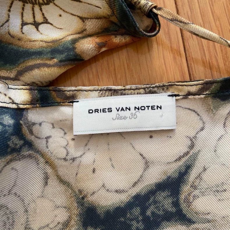 Dries Van Noten Dries Van Noten size:36 A stylish printed silk lace-up sle Size S / US 4 / IT 40 - 4 Thumbnail