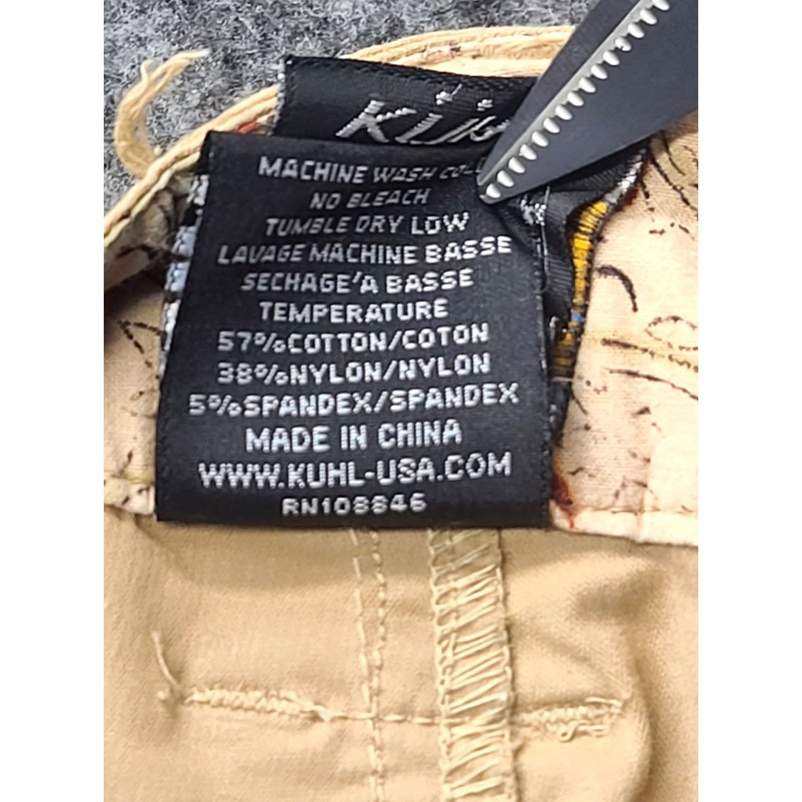 Vintage Kuhl Dry Capri Pants Womens L 34x23 Regular Fit Cargo Activewear Gorpcore MTB Beig e Size 36" / US 14 / IT 50 - 4 Thumbnail