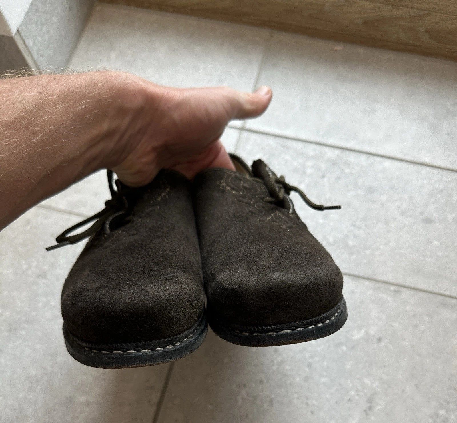 Vintage Meindl Traditonal Shoes Brown Suede Skywalk Bavarian Men's Size US 8.5 / EU 41-42 - 9 Thumbnail