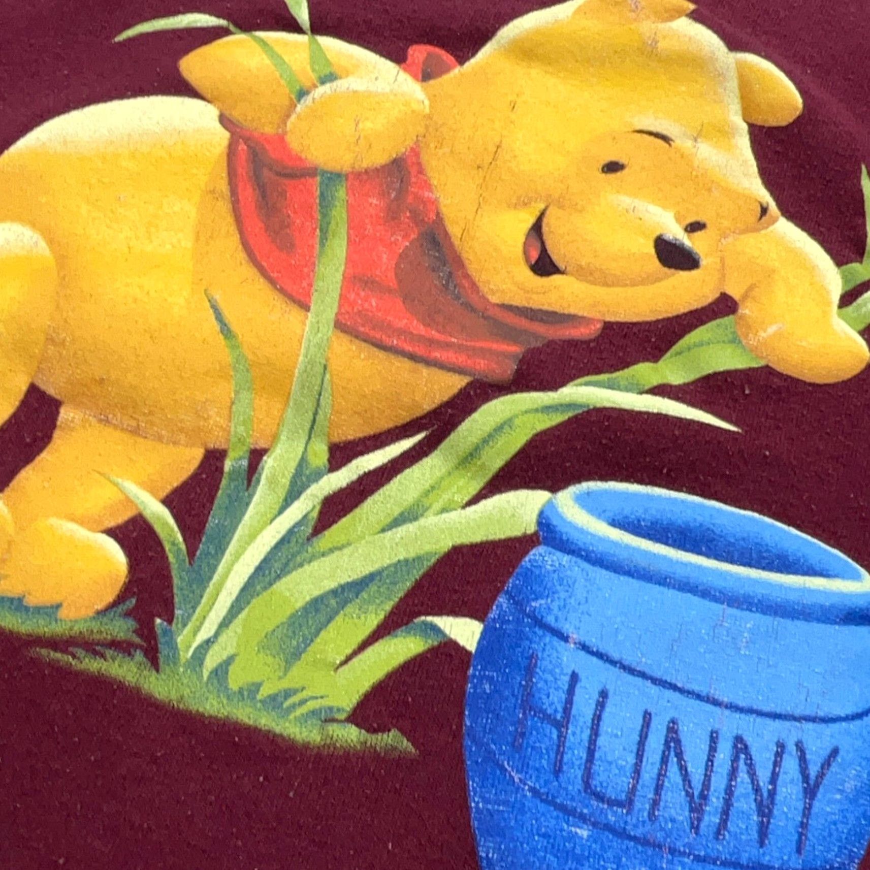 Disney VINTAGE Disney Winnie The Pooh Sweatshirt Women XL Maroon Crew Neck Sweatshirt Size XL / US 12-14 / IT 48-50 - 4 Thumbnail