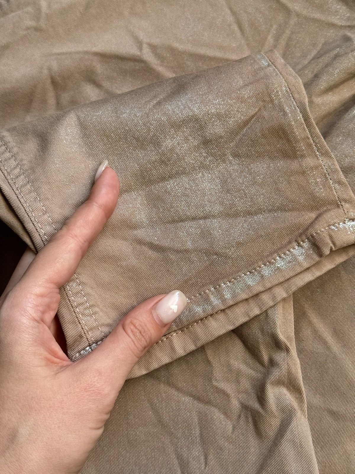 Designer × Escada × Escada Sport Escada luster silver waxed pants Size 26" / US 2 / IT 38 - 6 Thumbnail