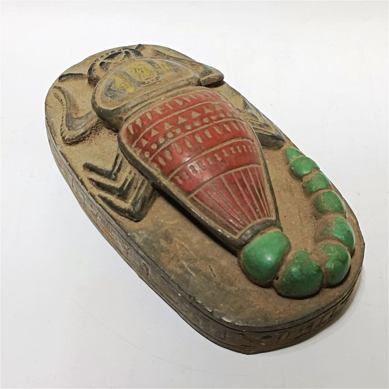 Other Egyptian carved scarab with hieroglyphs collectible Size ONE SIZE - 8 Thumbnail