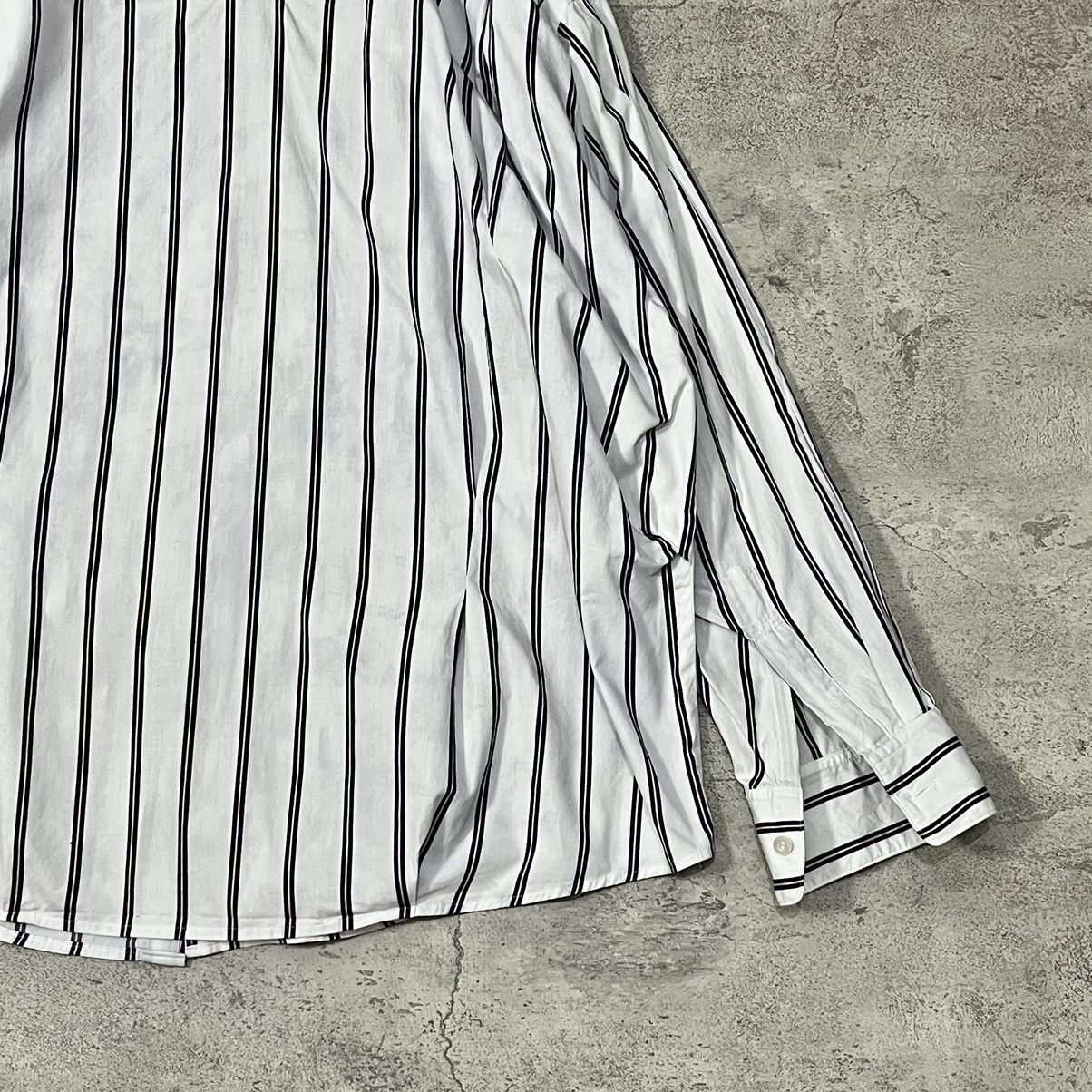 N.Hoolywood N.Hoolywood Random Tacked LS Shirt Stripe - White Size US XL / EU 56 / 4 - 7 Thumbnail