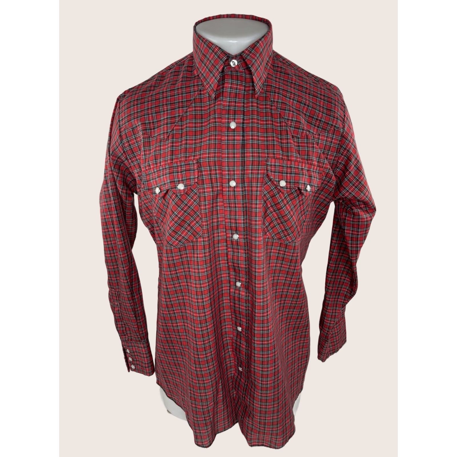 J Brand DEE CEE Plaid Western Pearl Snap Shirt Mens 16/34 Long Sleeve Snap Closure Pockets Multicolor 90s Theme AA Size US L / EU 52-54 / 3 - 1 Thumbnail