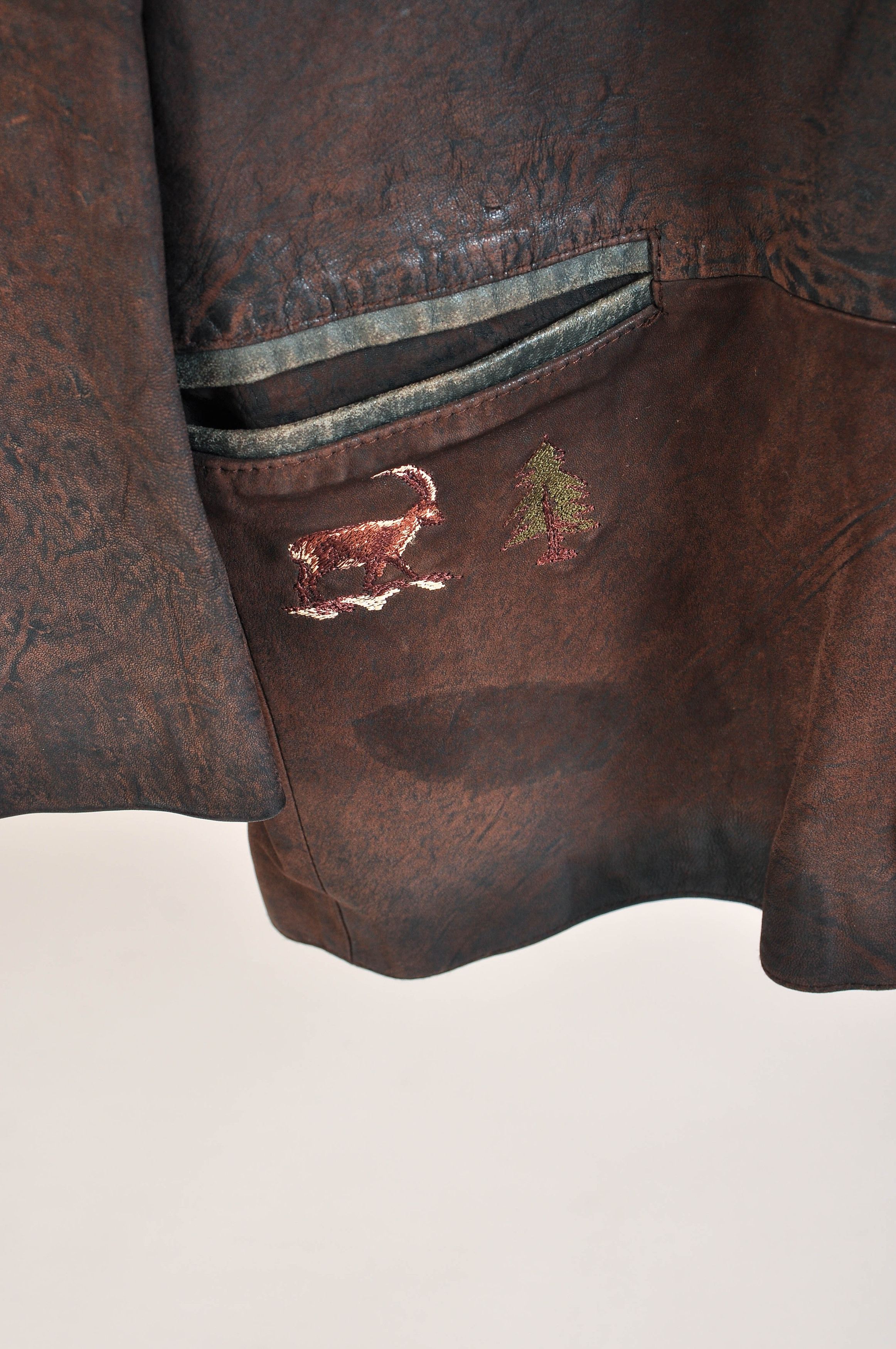 Other Vintage 90s Suede Leather Double Breasted Jacket Size US XXL / EU 58 / 5 - 2 Thumbnail