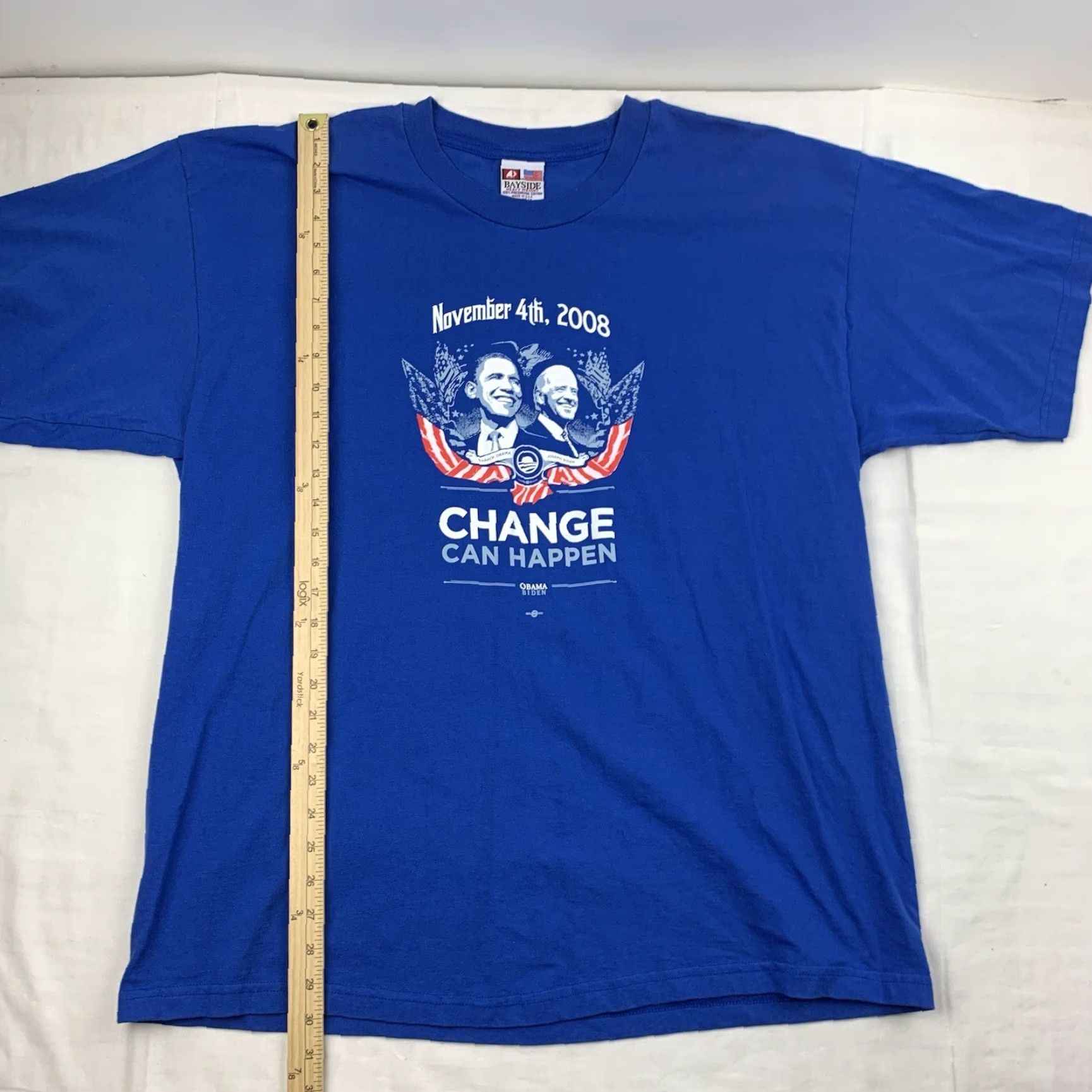 Vintage Obama Biden Shirt Adult 2XL Blue Campaign Shirt Mens 2XL Blue USA 2008 Washington DC Capita l Size US XXL / EU 58 / 5 - 4 Thumbnail