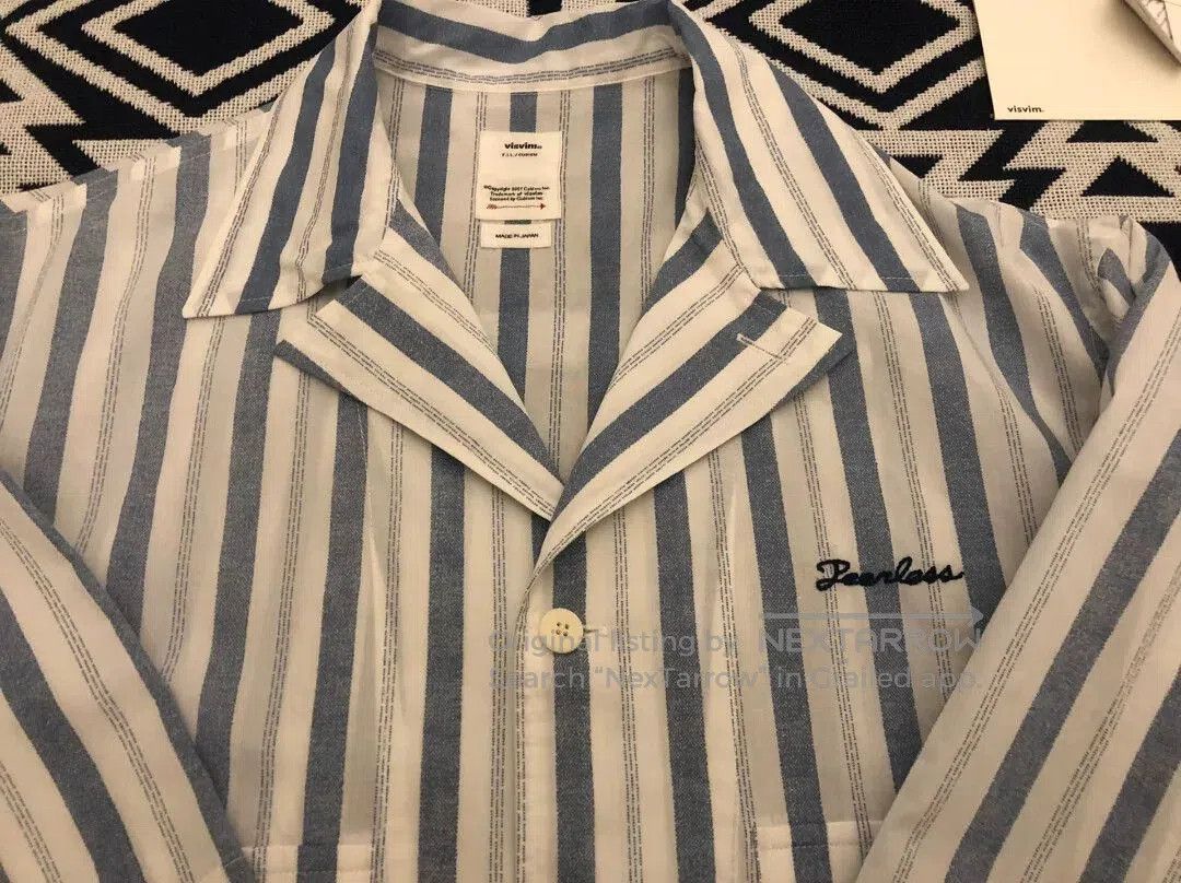 Visvim Visvim 20SS CORNET S/S Blue Stripe Shirt. Size US S / EU 44-46 / 1 - 4 Thumbnail